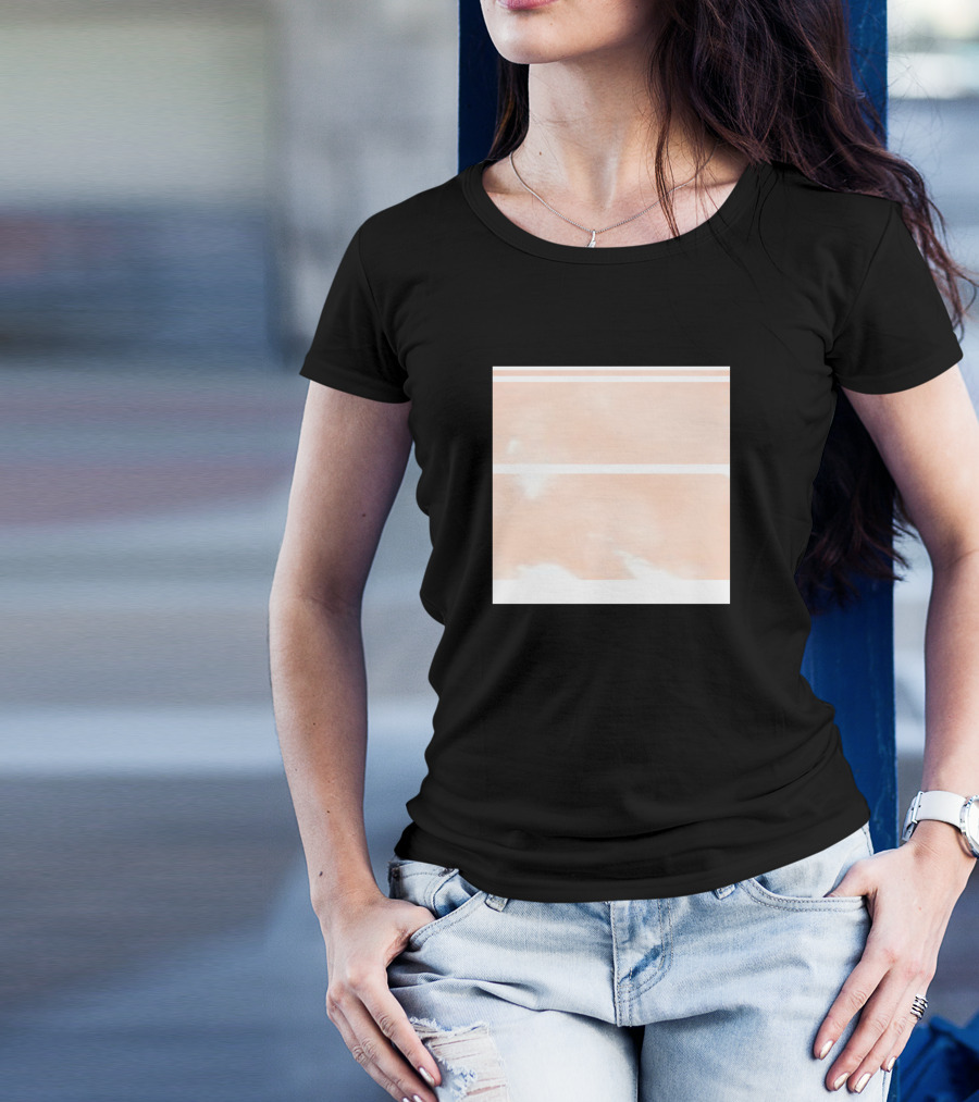 Peachy Colorful Stripe Abstract T-Shirt