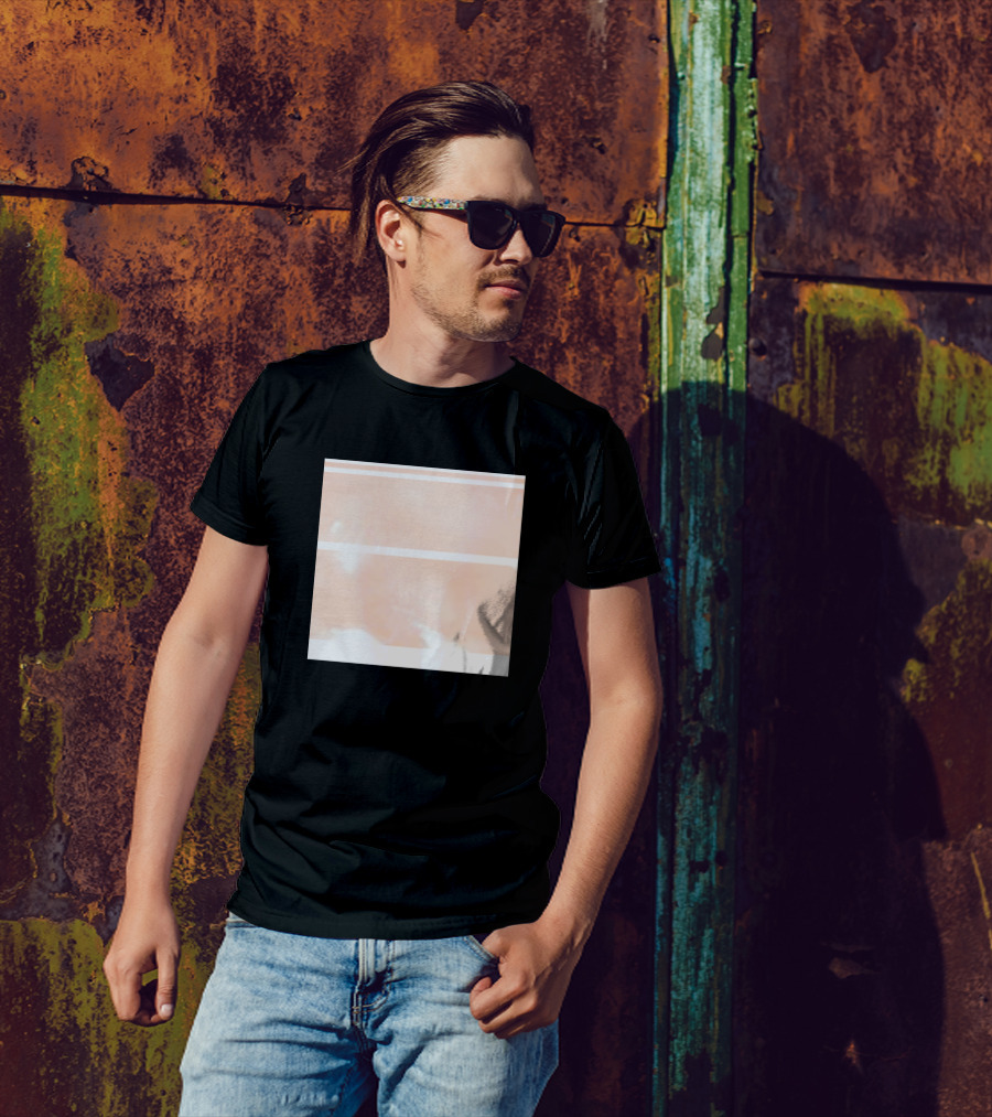 Peachy Colorful Stripe Abstract T-Shirt