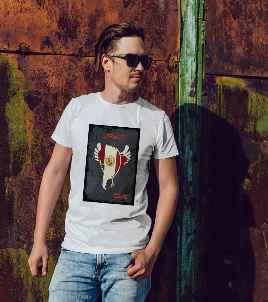 Peru Mi Gran Amor Flag Map T-Shirt