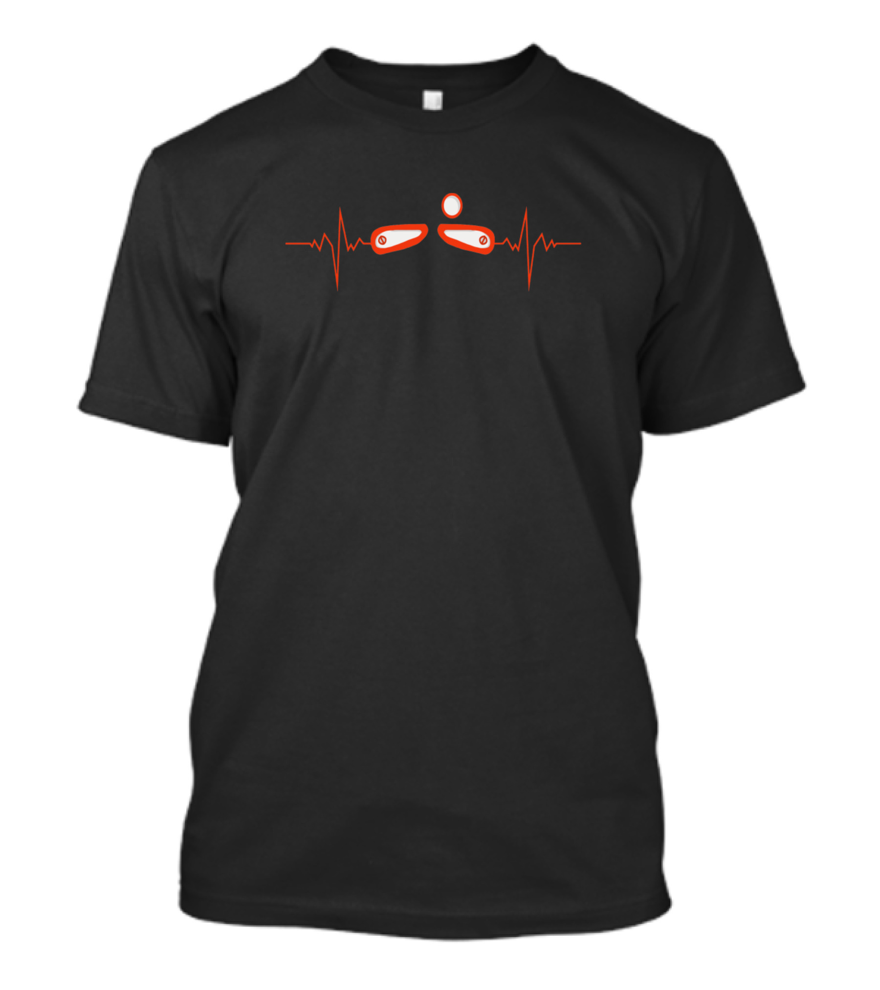 Pinball Flipper Heartbeat EKG Pulse Line T-Shirt