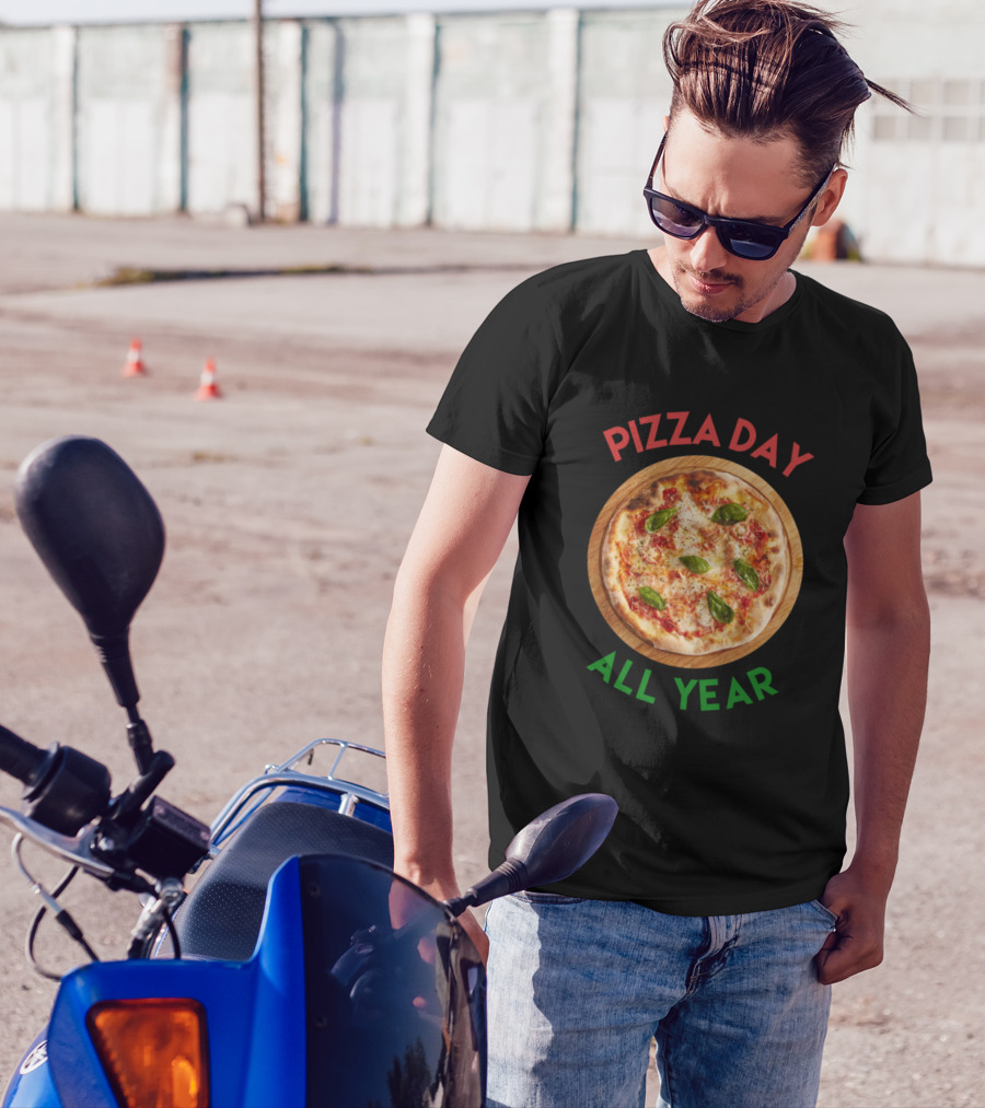 Pizza Day All Year Pizza Basil T-Shirt