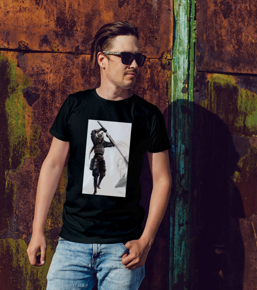Sarumay Samurai Warrior With Sword T-Shirt