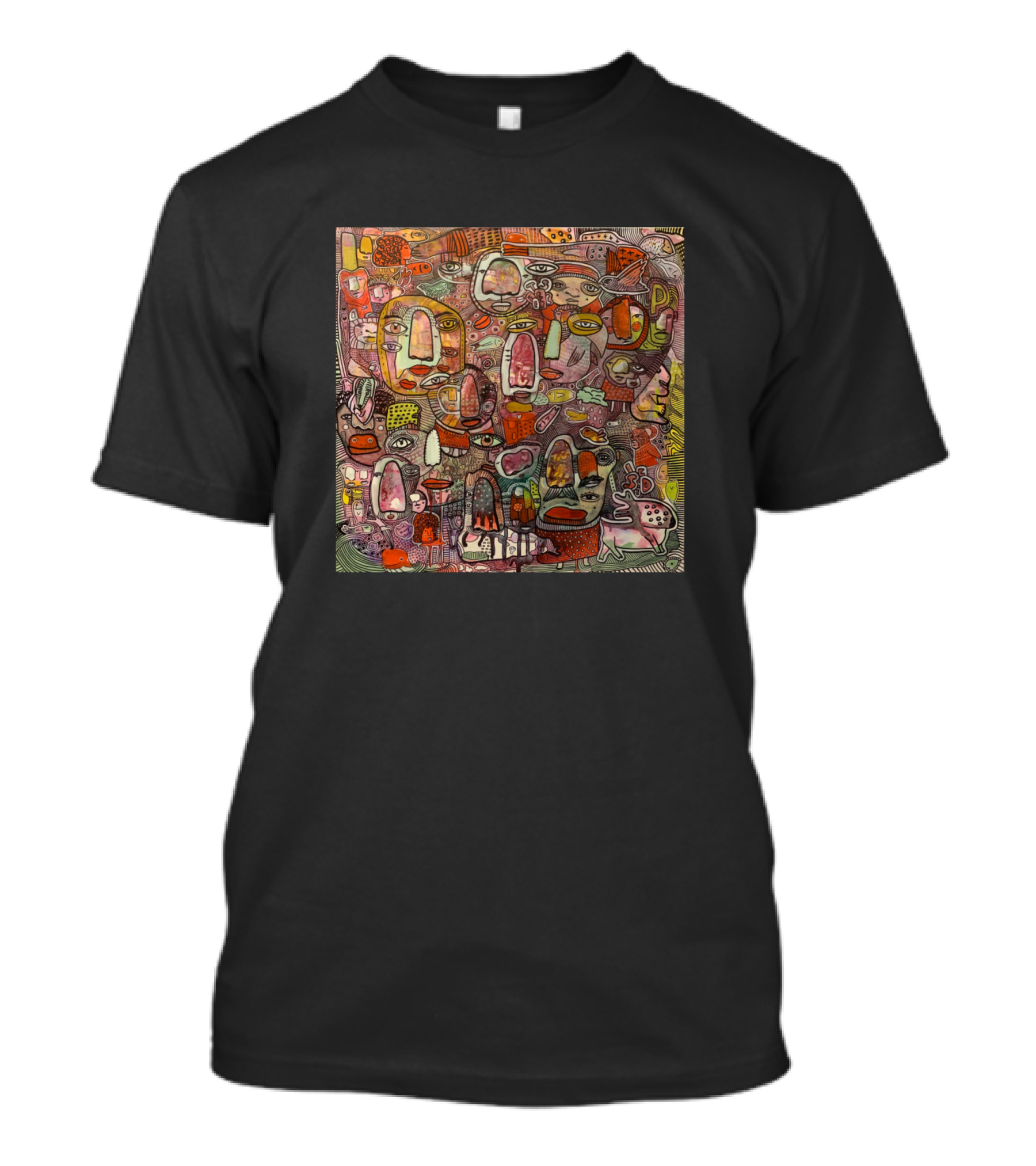 Side Effects Abstract Faces T-Shirt