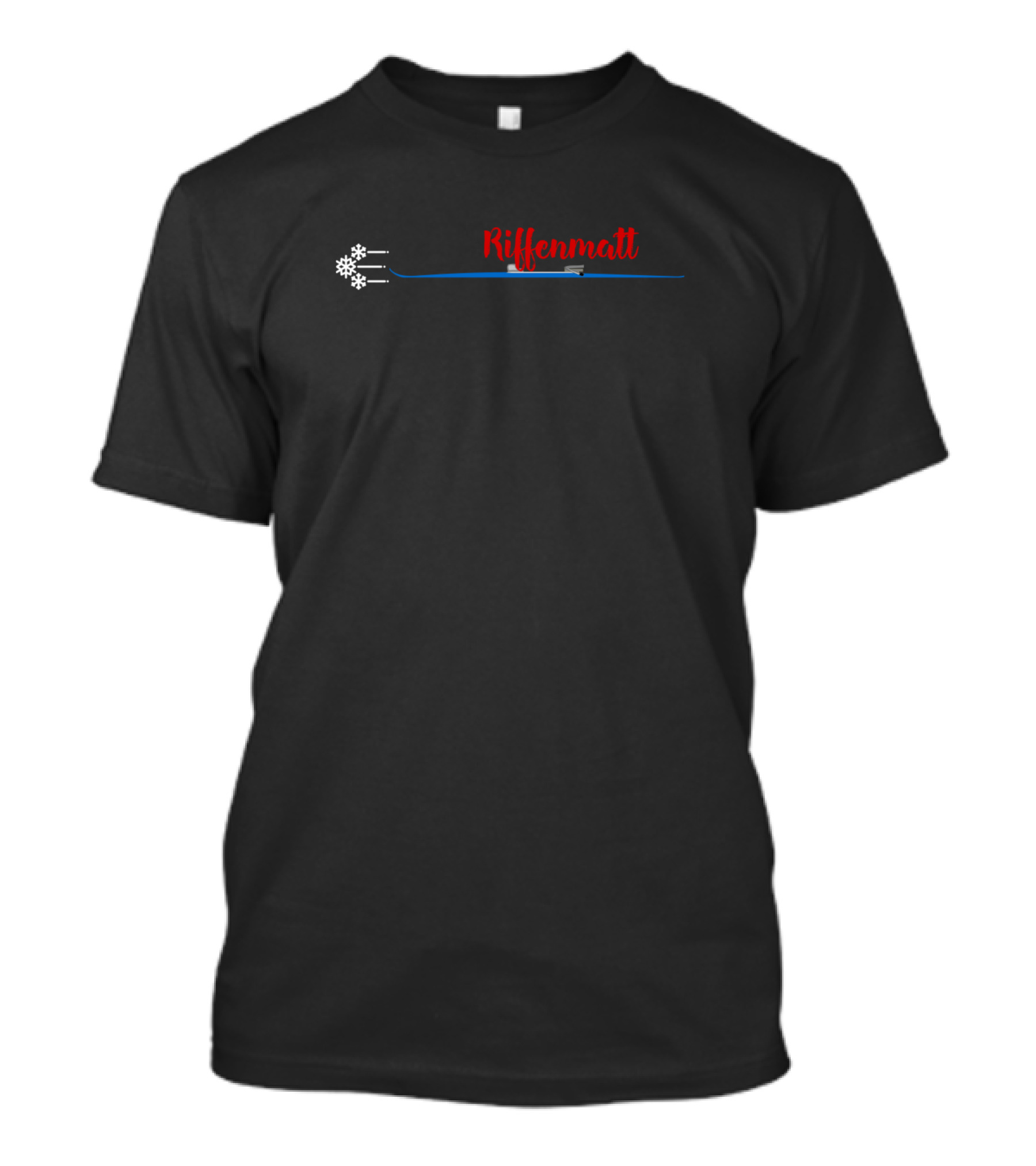 Riffenmatt Switzerland Ski Snowflakes Skiing Adventure T-Shirt