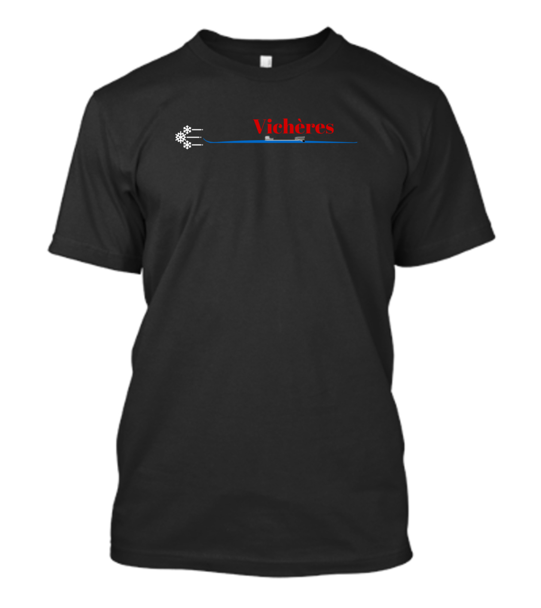 Vichères Ski Resort Switzerland Snowflakes T-Shirt