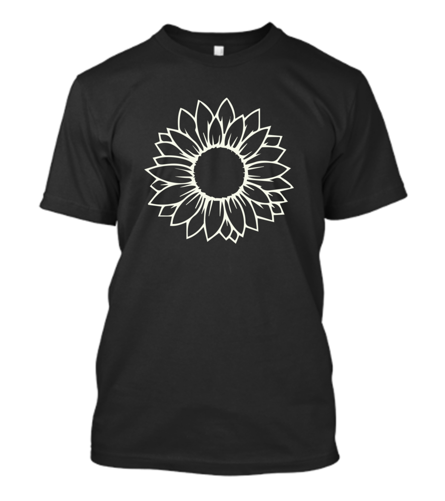 Sunflower Minimal Line Art Simple T-Shirt