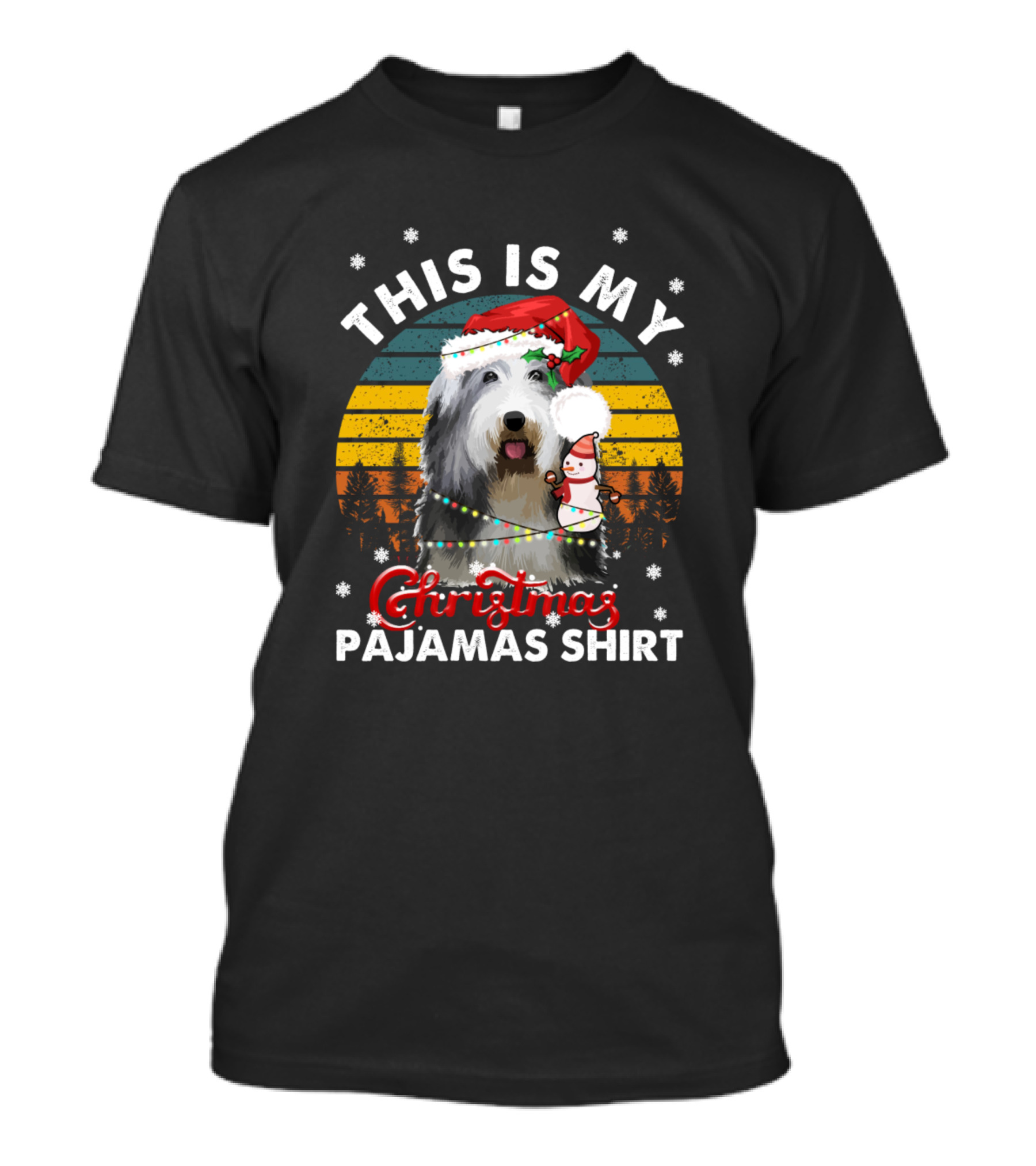 THIS IS MY CHRISTMAS PAJAMAS SHIRT VINTAGE BEARDED COLLI T-Shirt