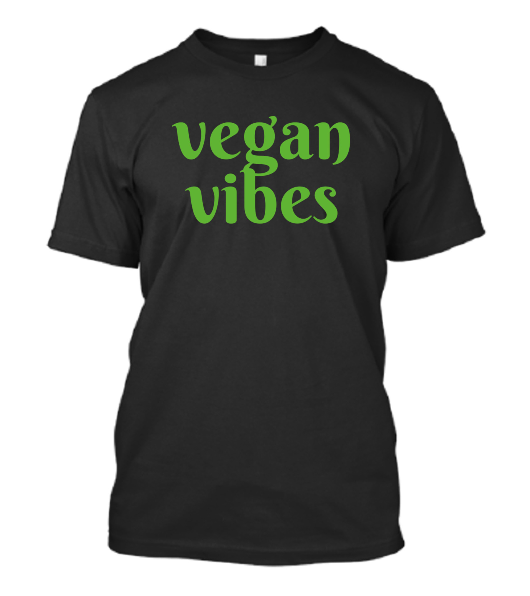 Vegan Vibes Typography Vegan T-Shirt