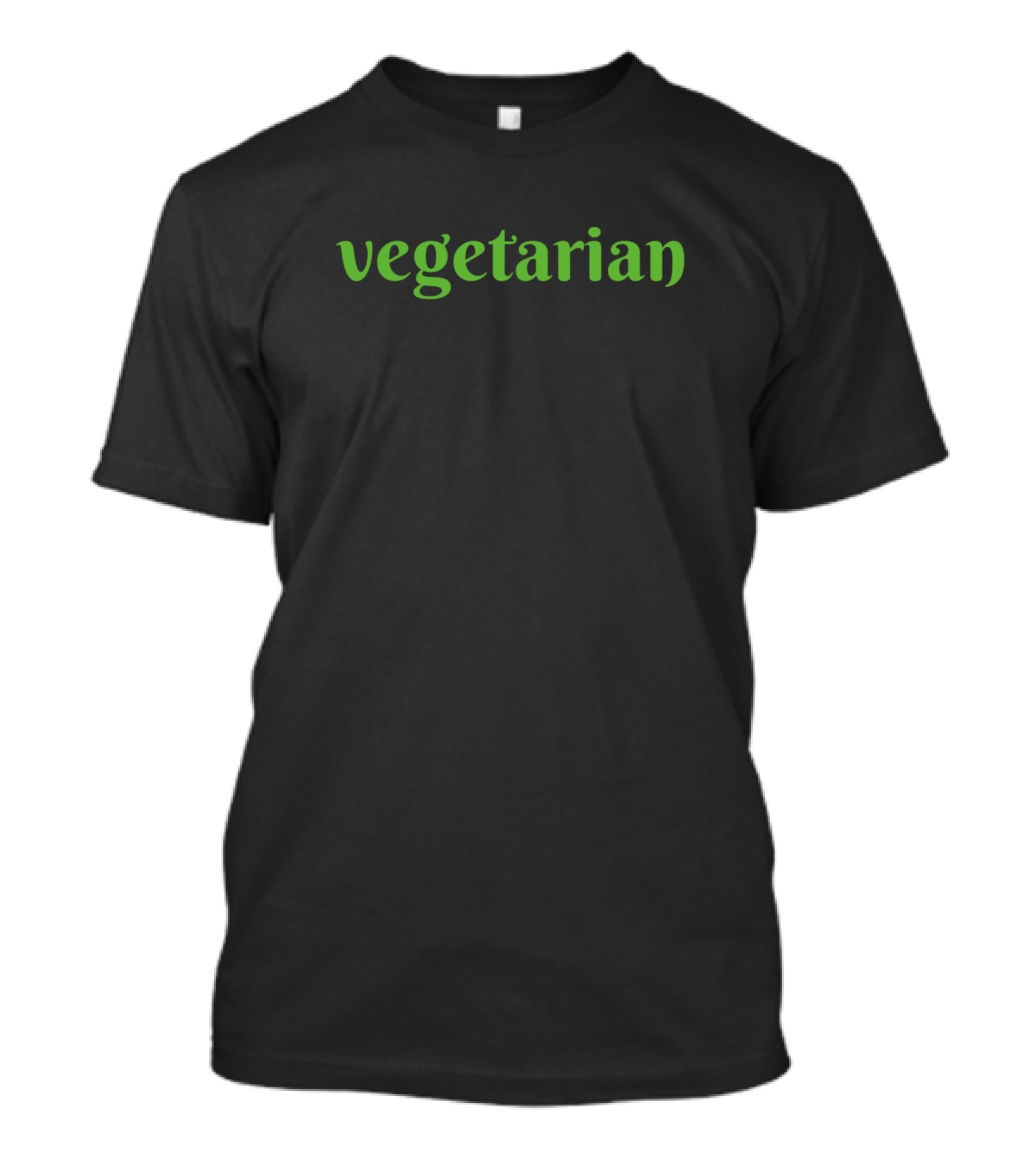 Vegetarian Green Font Minimalist Vegan T-Shirt