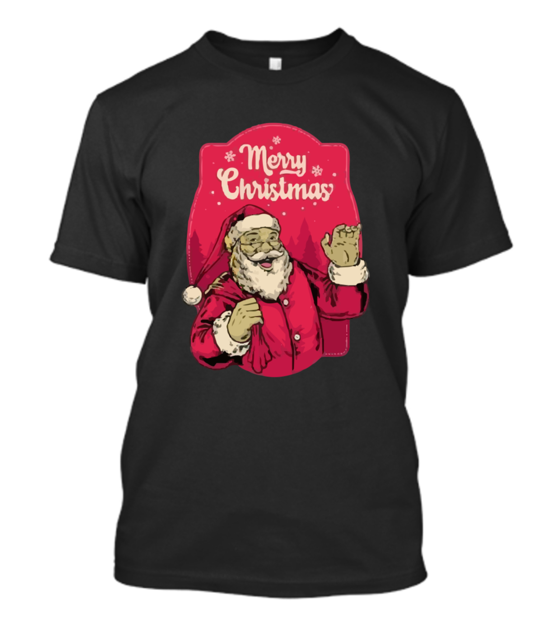 Vintage Santa Claus Merry Christmas Greeting Urban T-Shirt