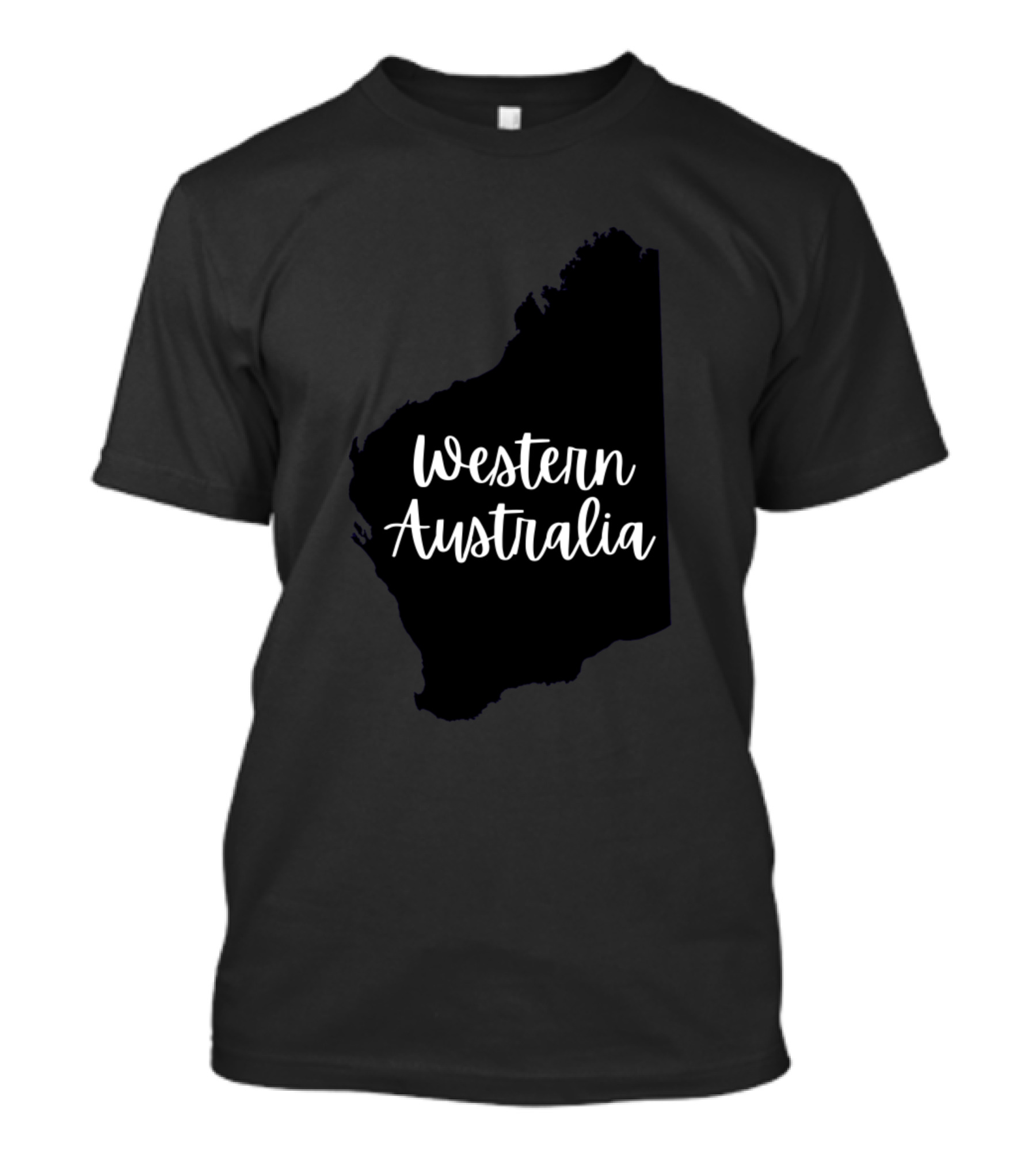 Western Australia Text Over Map Shape T-Shirt