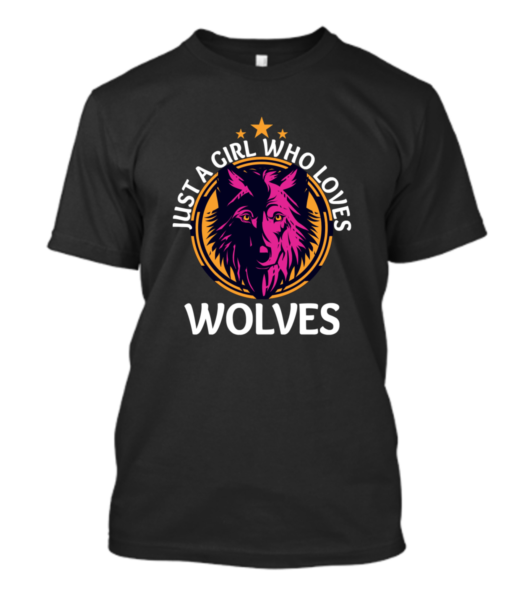 Just A Girl Who Loves Wolves Wolf Wild Life T-Shirt