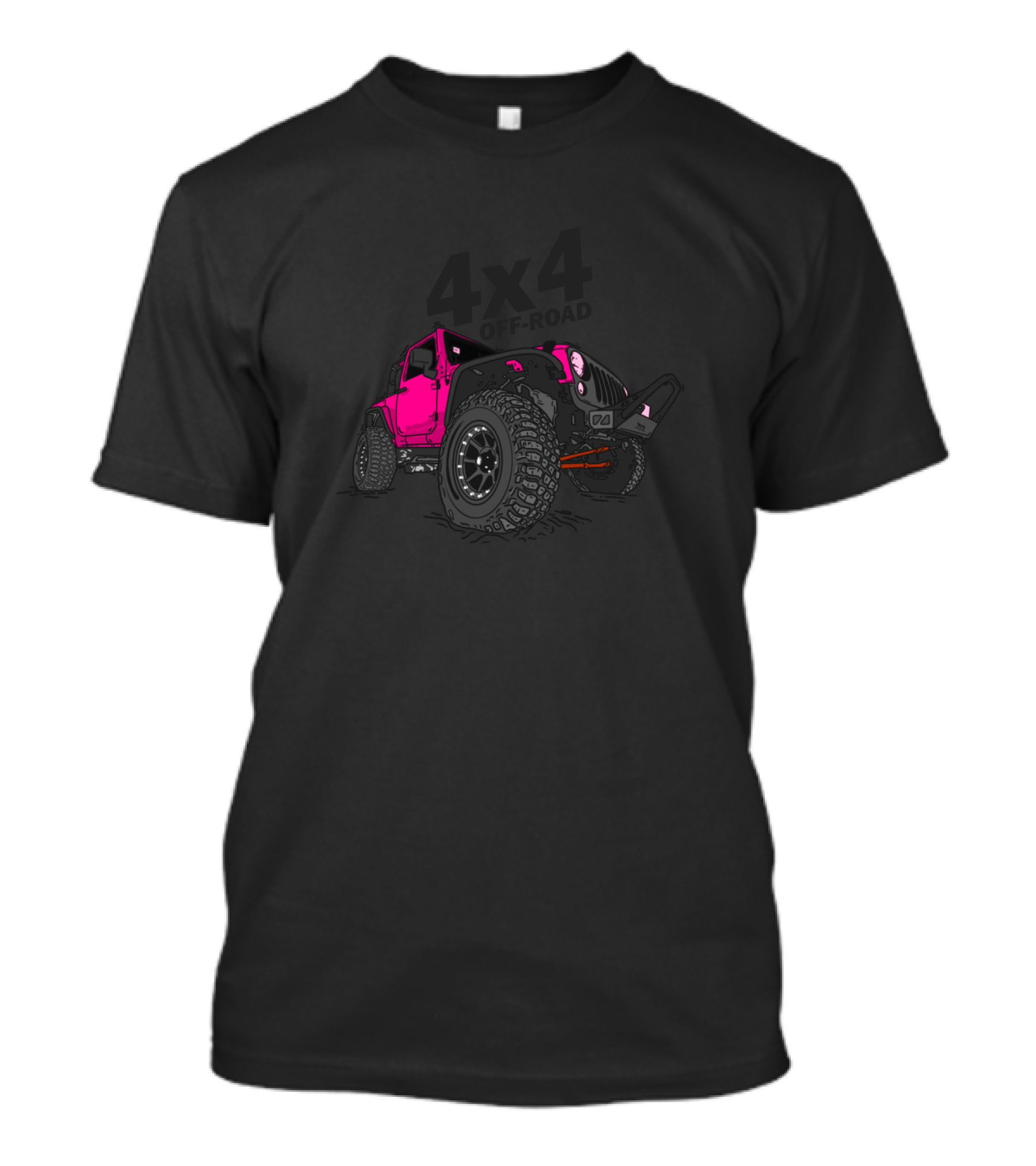 4X4 Off Road Pink Jeep Adventure T-Shirt