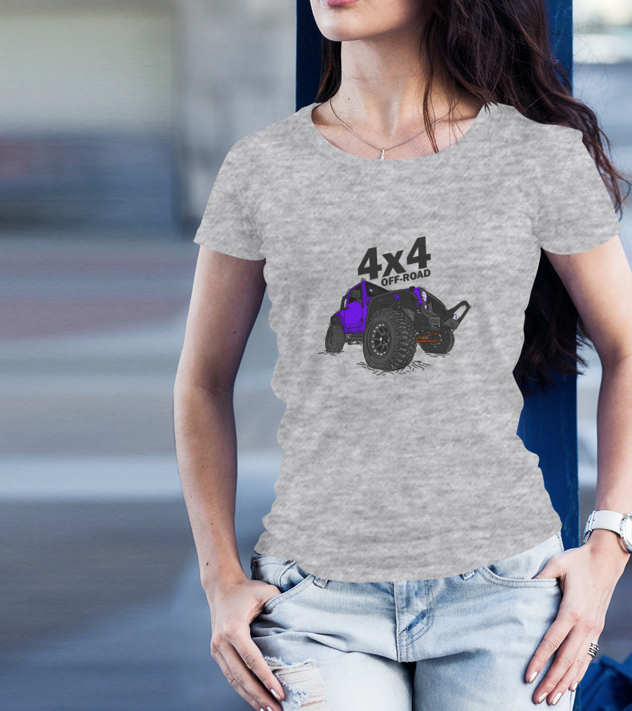 4X4 Off Road Jeep Purple Rugged Adventure Vehicle T-Shirt