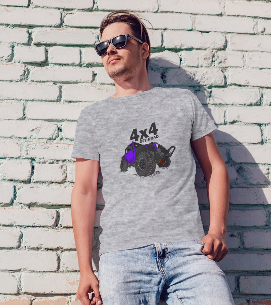 4X4 Off Road Jeep Purple Rugged Adventure Vehicle T-Shirt