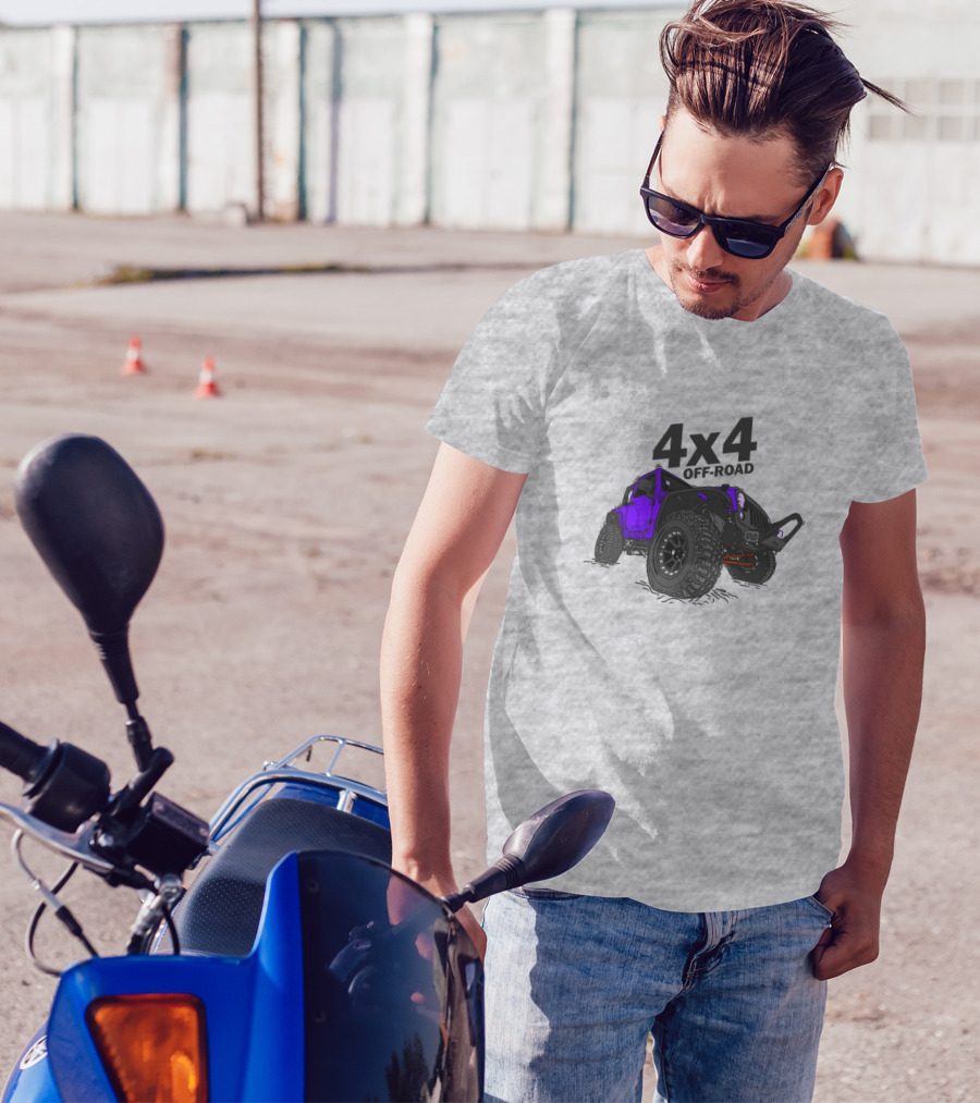 4X4 Off Road Jeep Purple Rugged Adventure Vehicle T-Shirt