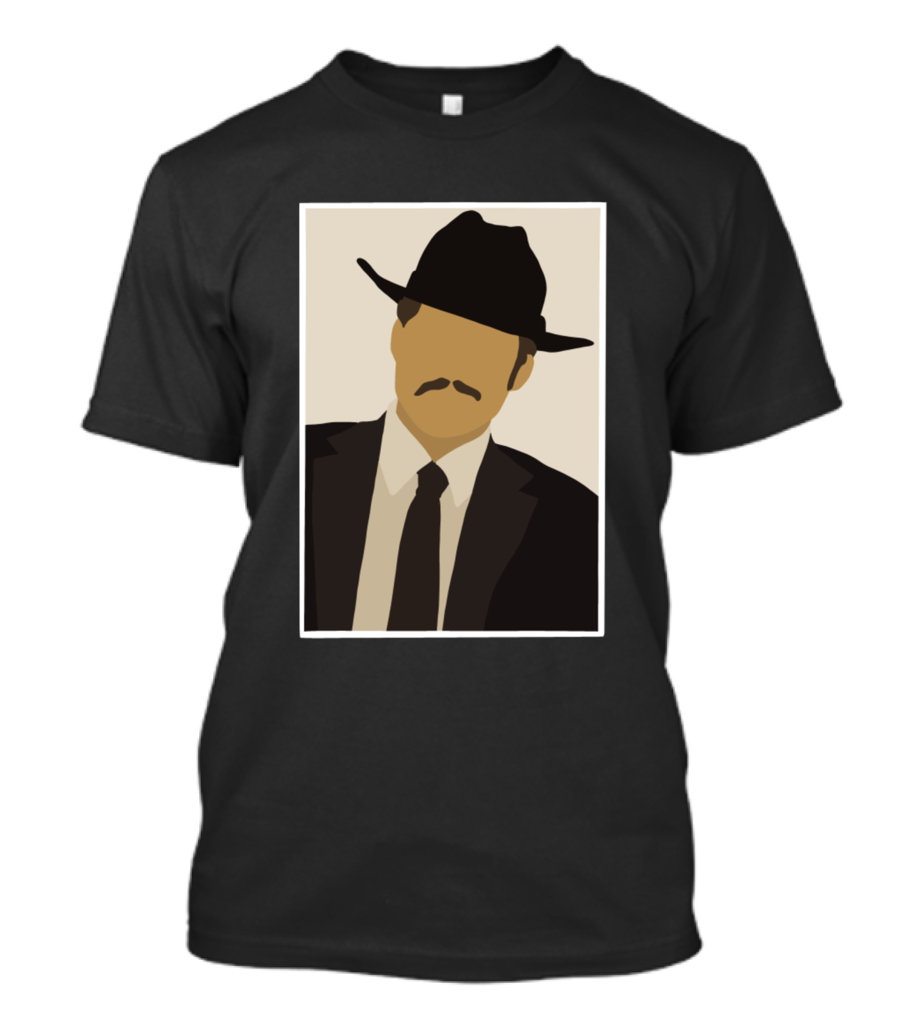 Agent Whiskey Sepia Hat And Suit T-Shirt