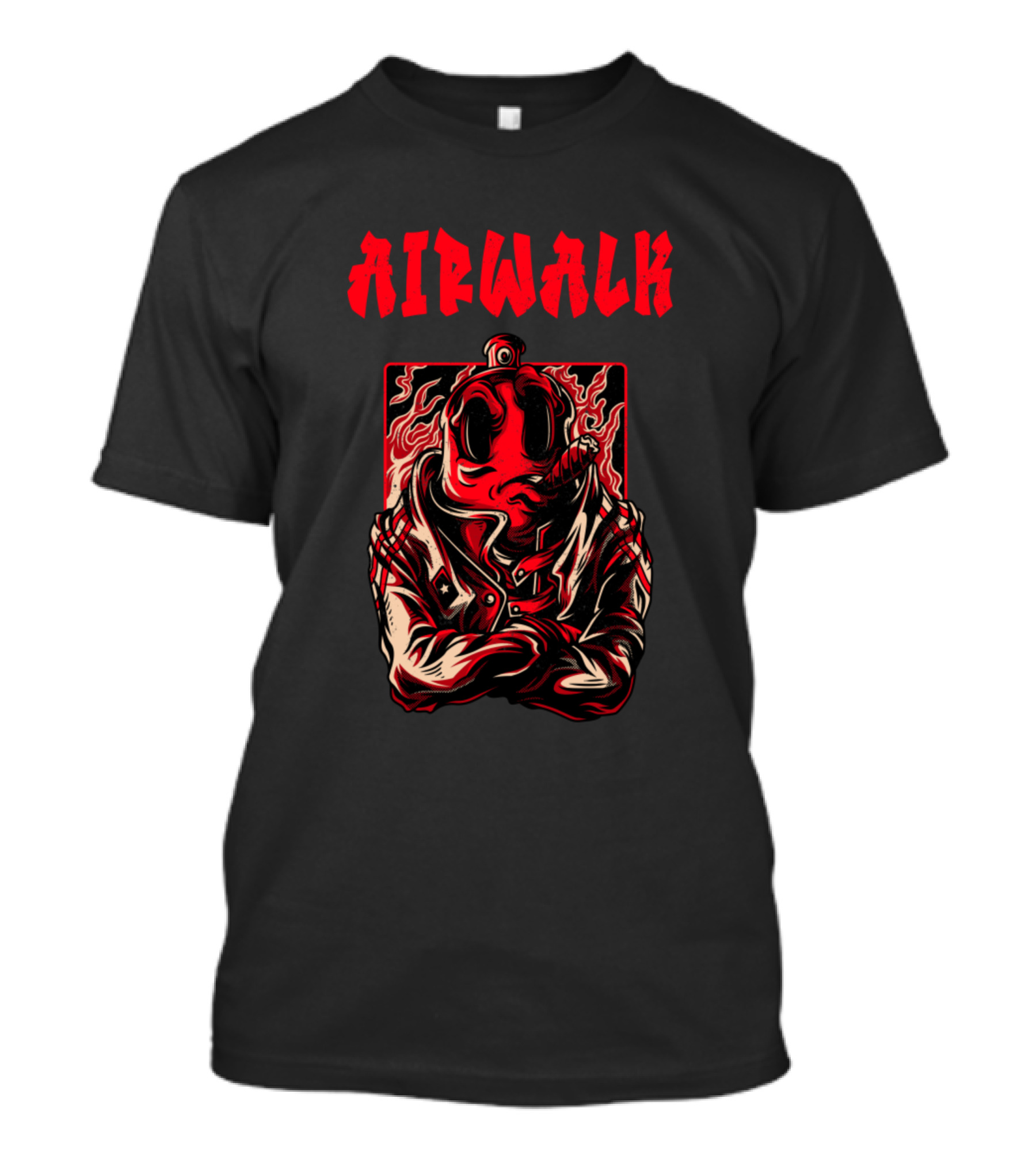 Airwalk Red Skater Spray Can Badass T-Shirt