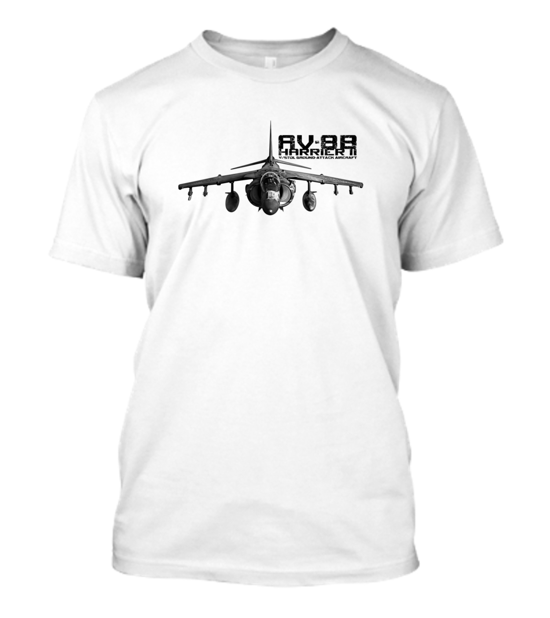 AV 8B Harrier II Vertical Attack Aircraft T-Shirt