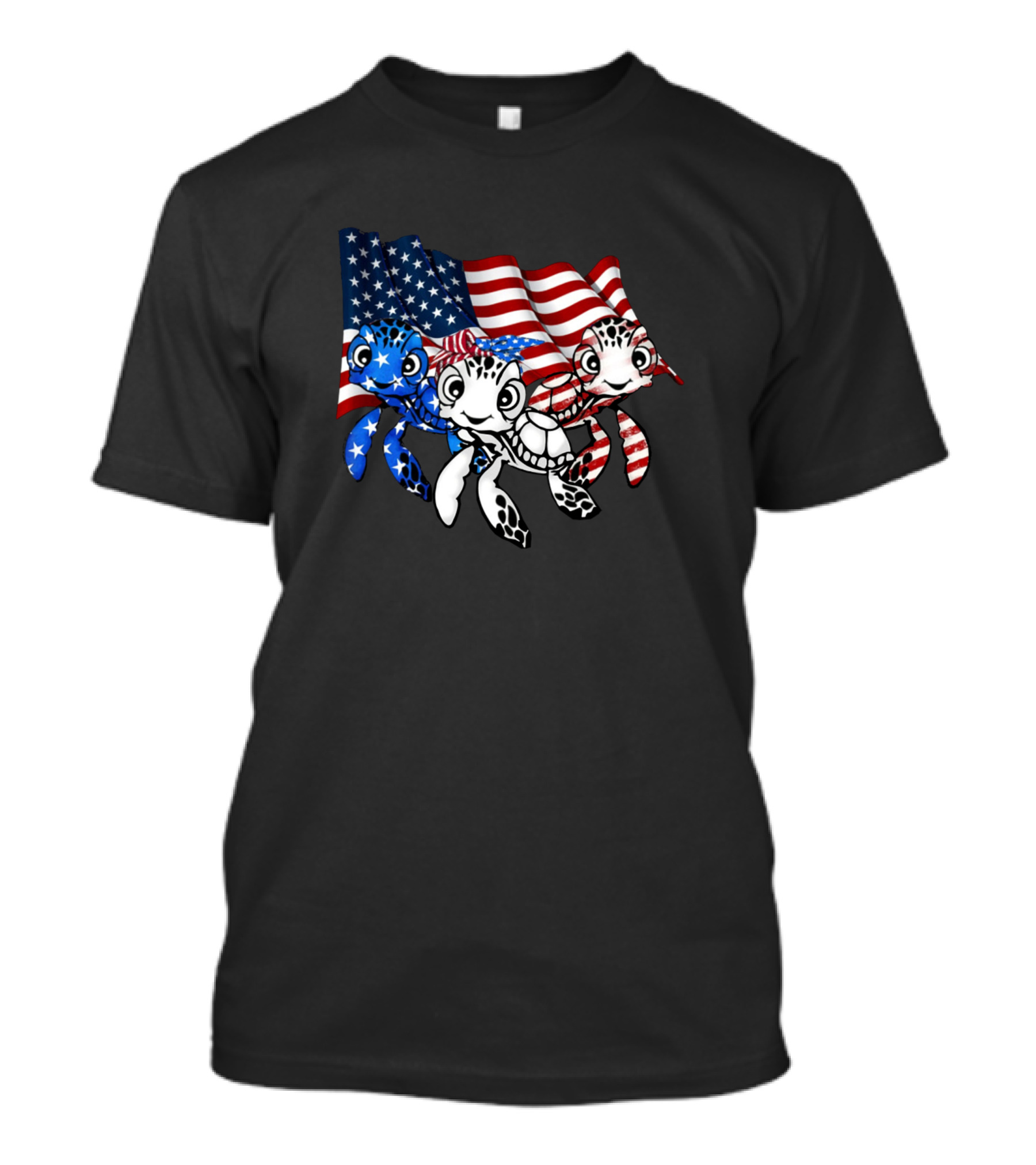 American Flag Styled Turtles T-Shirt