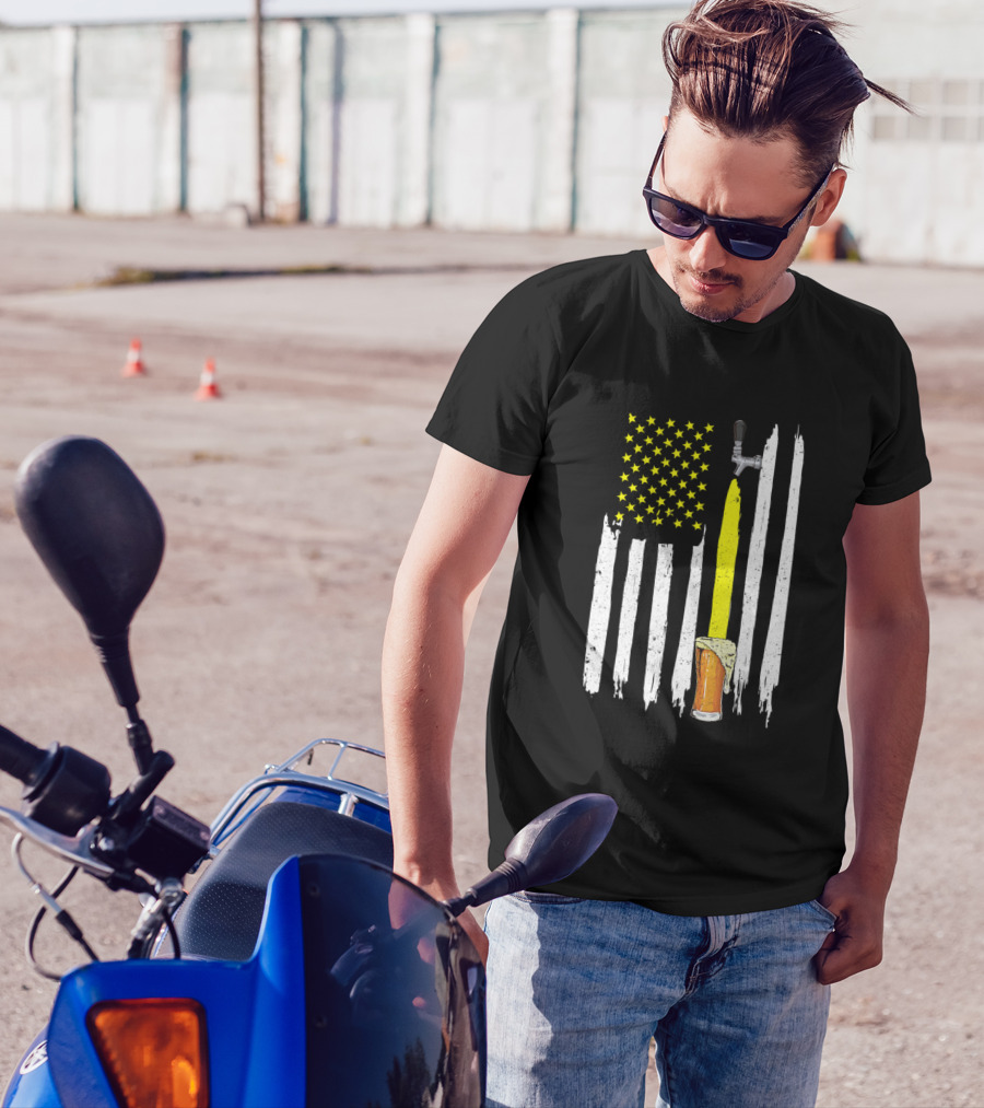 American Flag Beer Tap USA T-Shirt