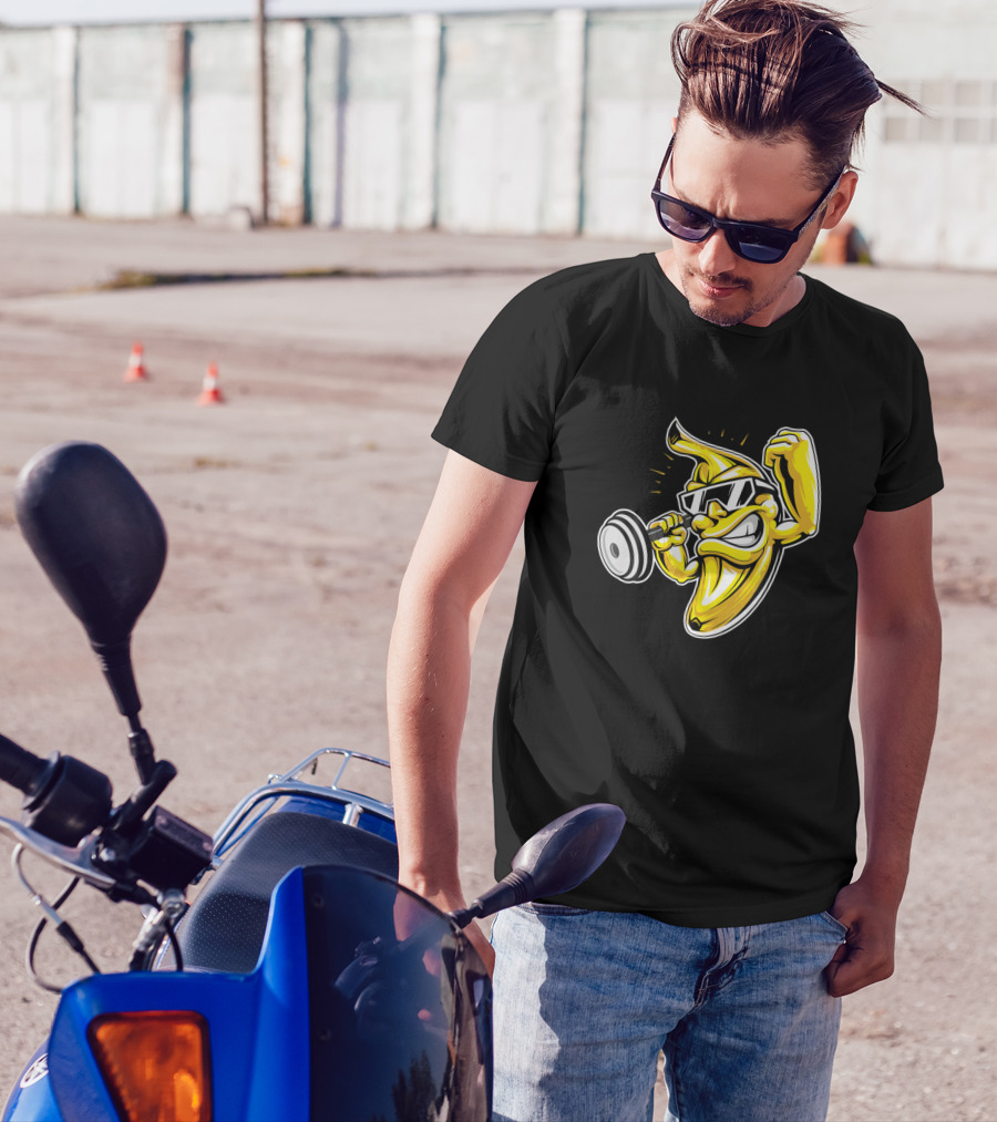 Muscular Banana Lifting Weights Bodybuilding T-Shirt