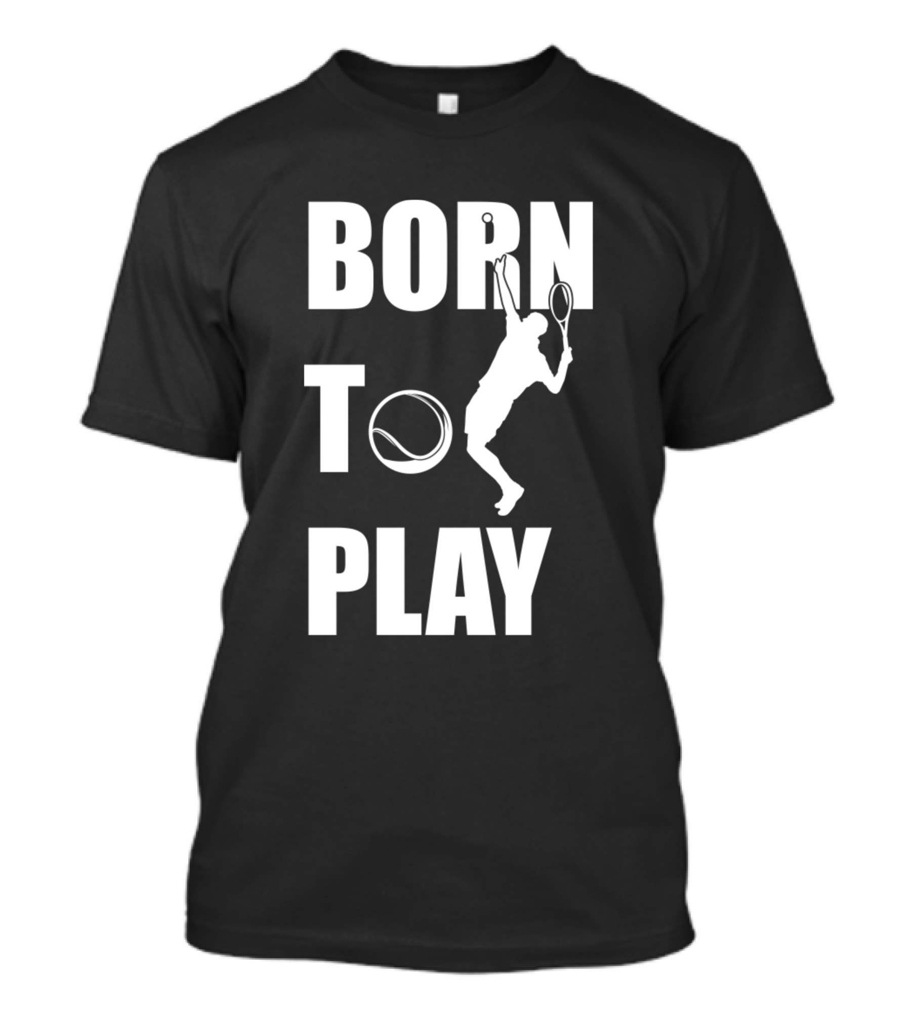 Born To Play Tennis Silhouette Graphics T-Shirt