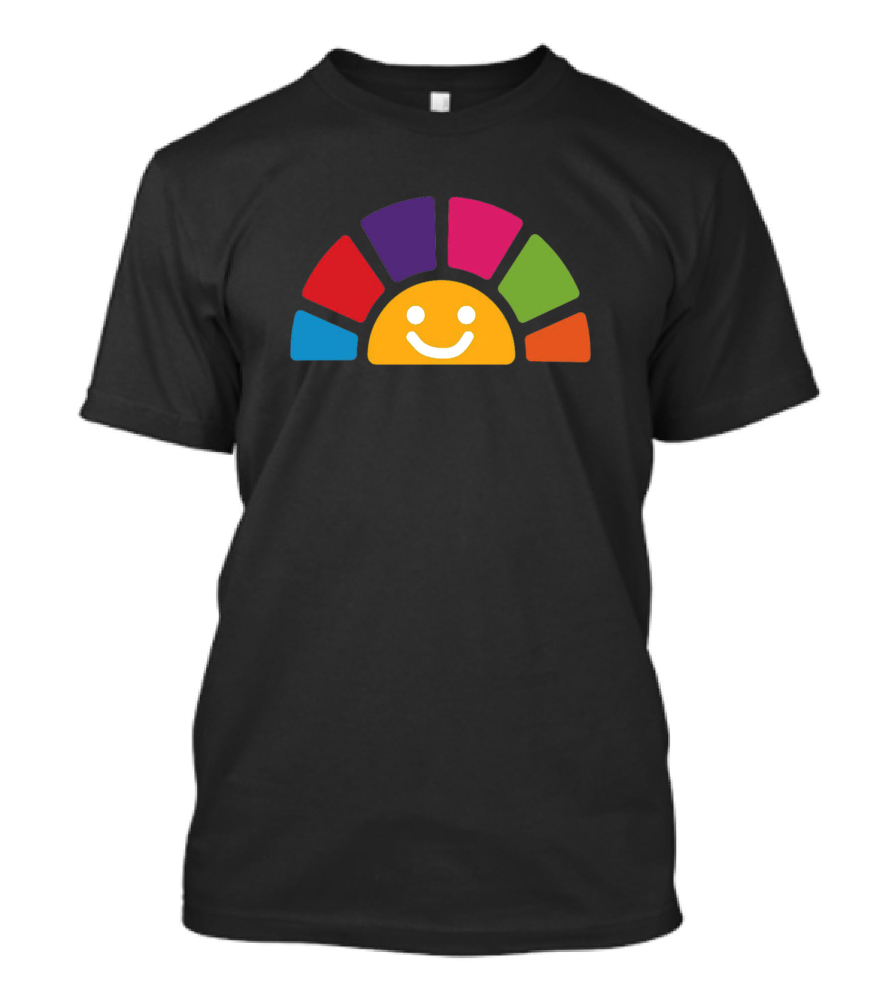 Cute Otter Pops Chibi Smiling Rainbow Sunburst T-Shirt