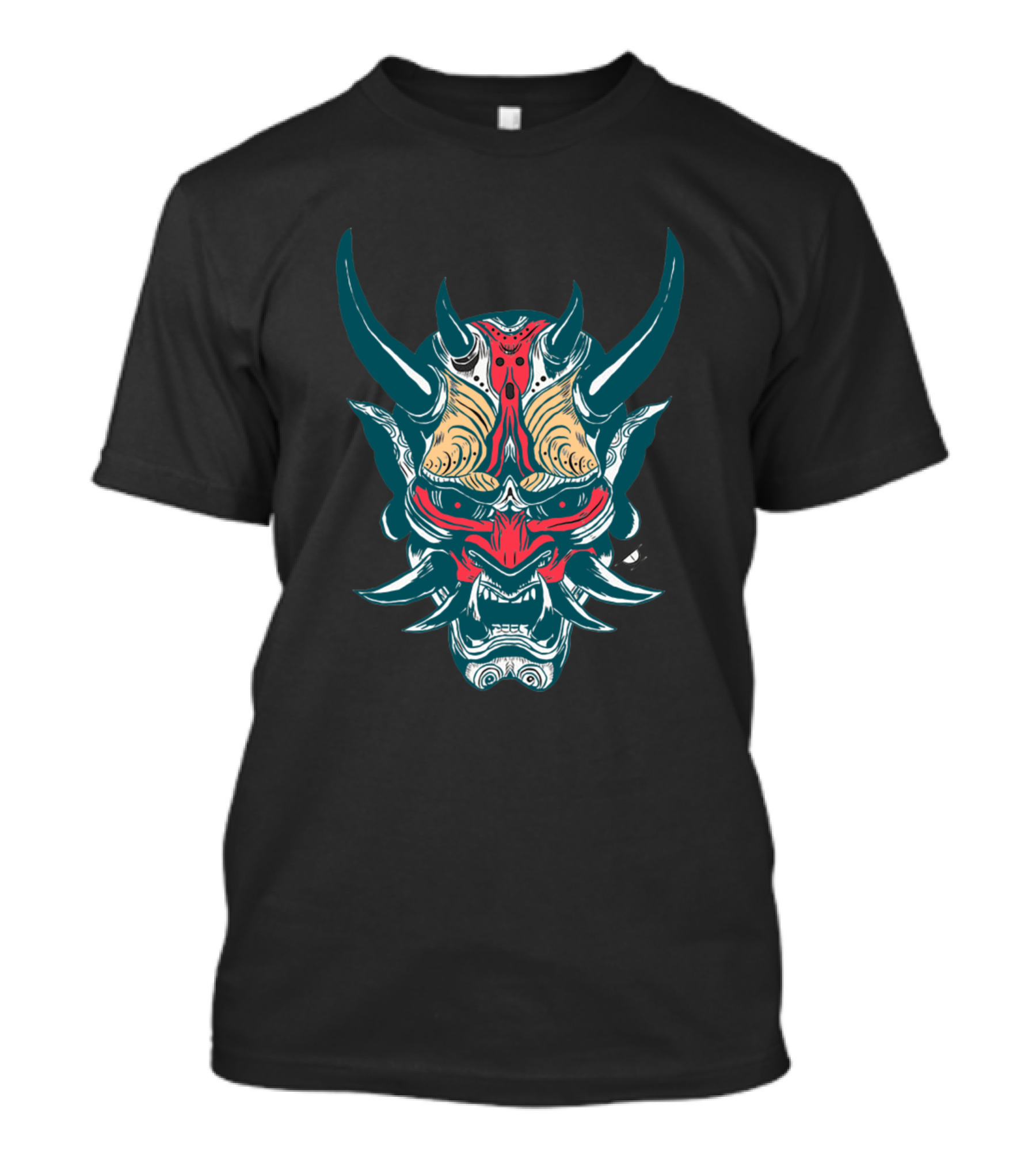Devil From Hell Japanese Oni Mask Demon Warrior Spirit T-Shirt