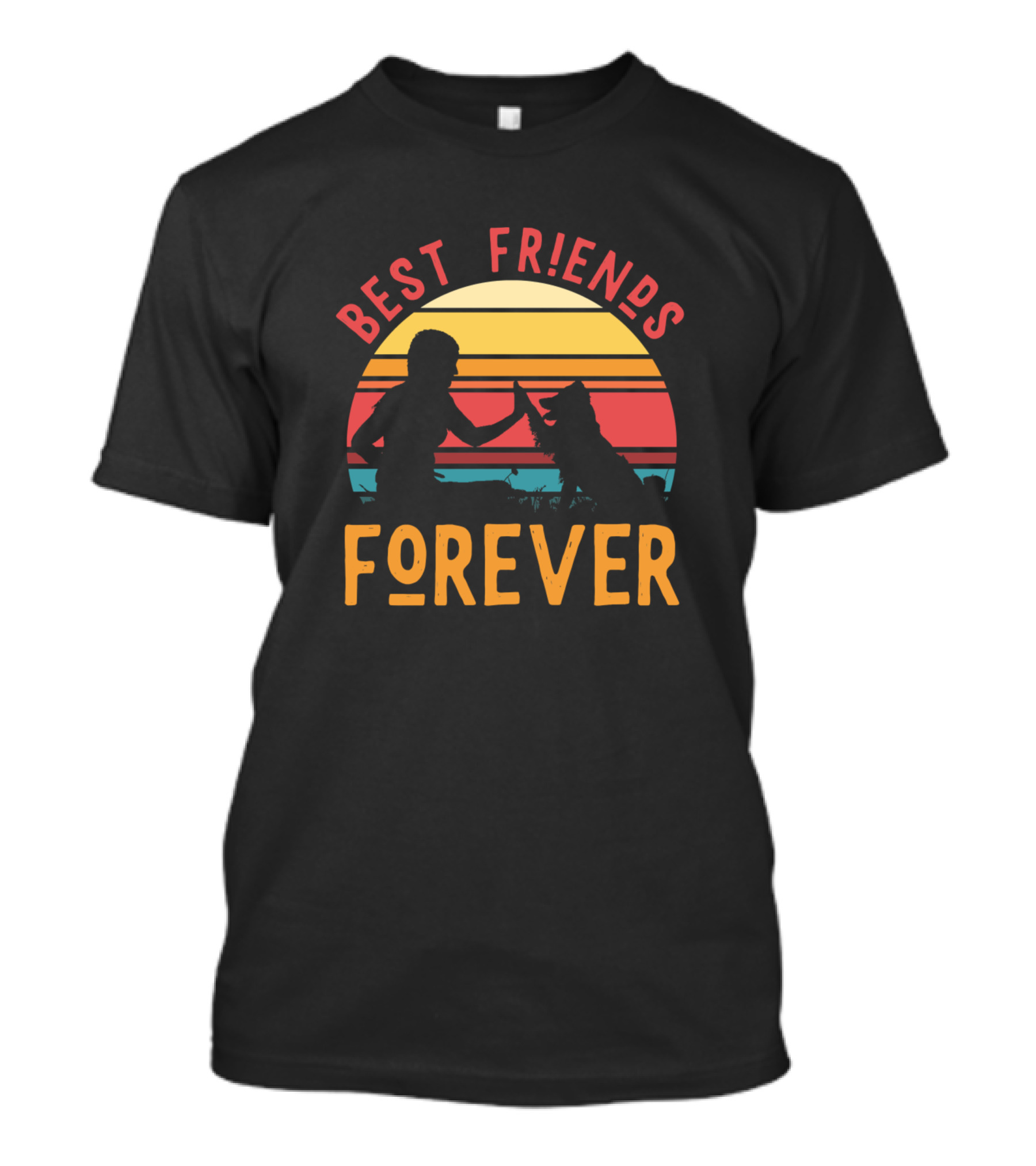 Best Friends Forever Dog Retro T-Shirt