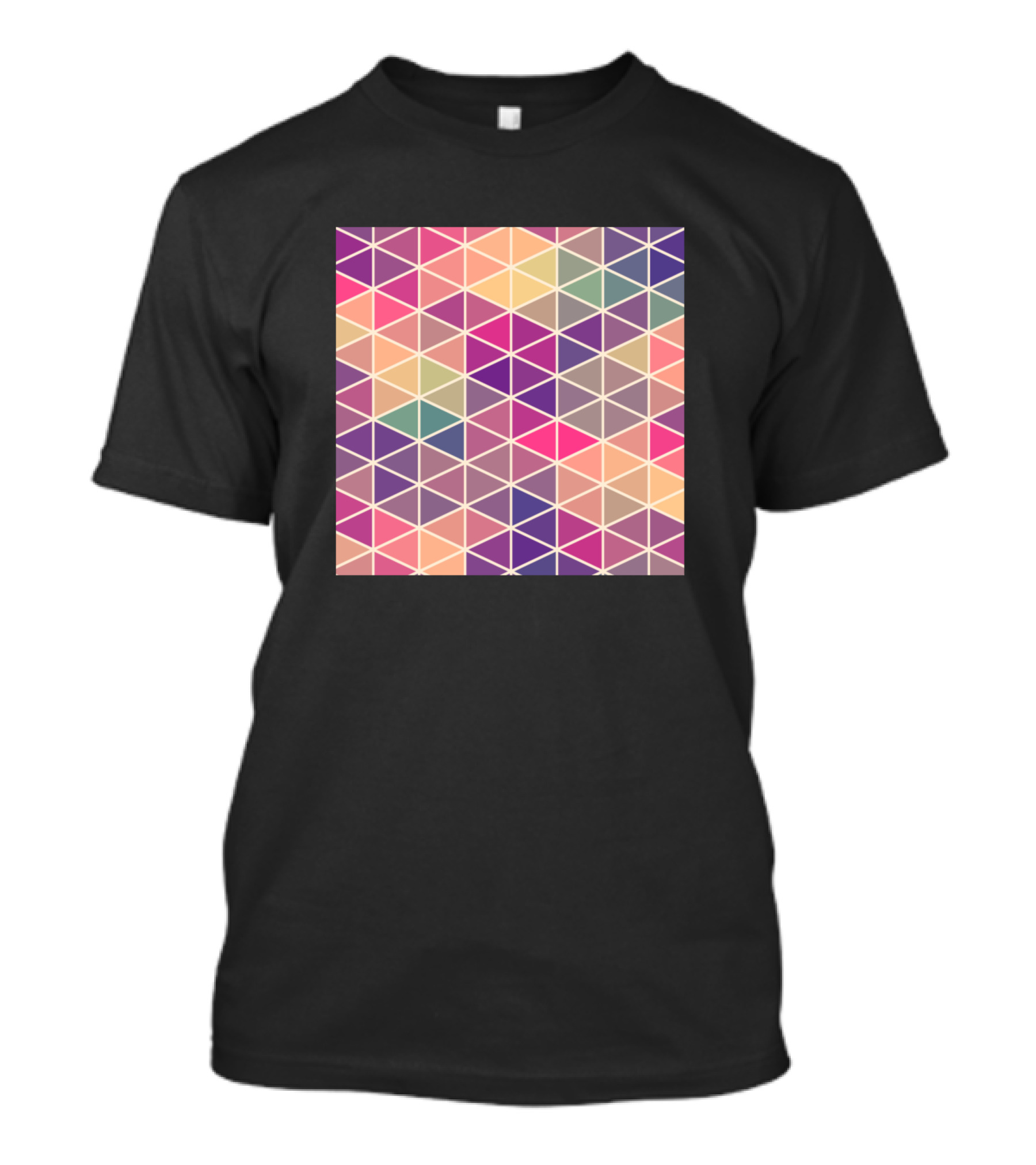 Geometric Gradient Adventures Colorful Triangular T-Shirt