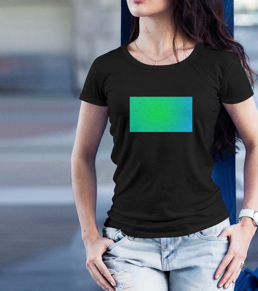 Gradient Green To Blue Transition T-Shirt
