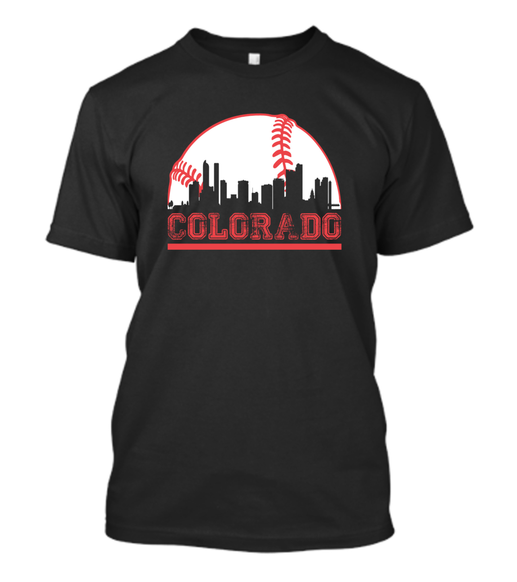 Colorado Rockies Skyline Baseball Club Arts T-Shirt