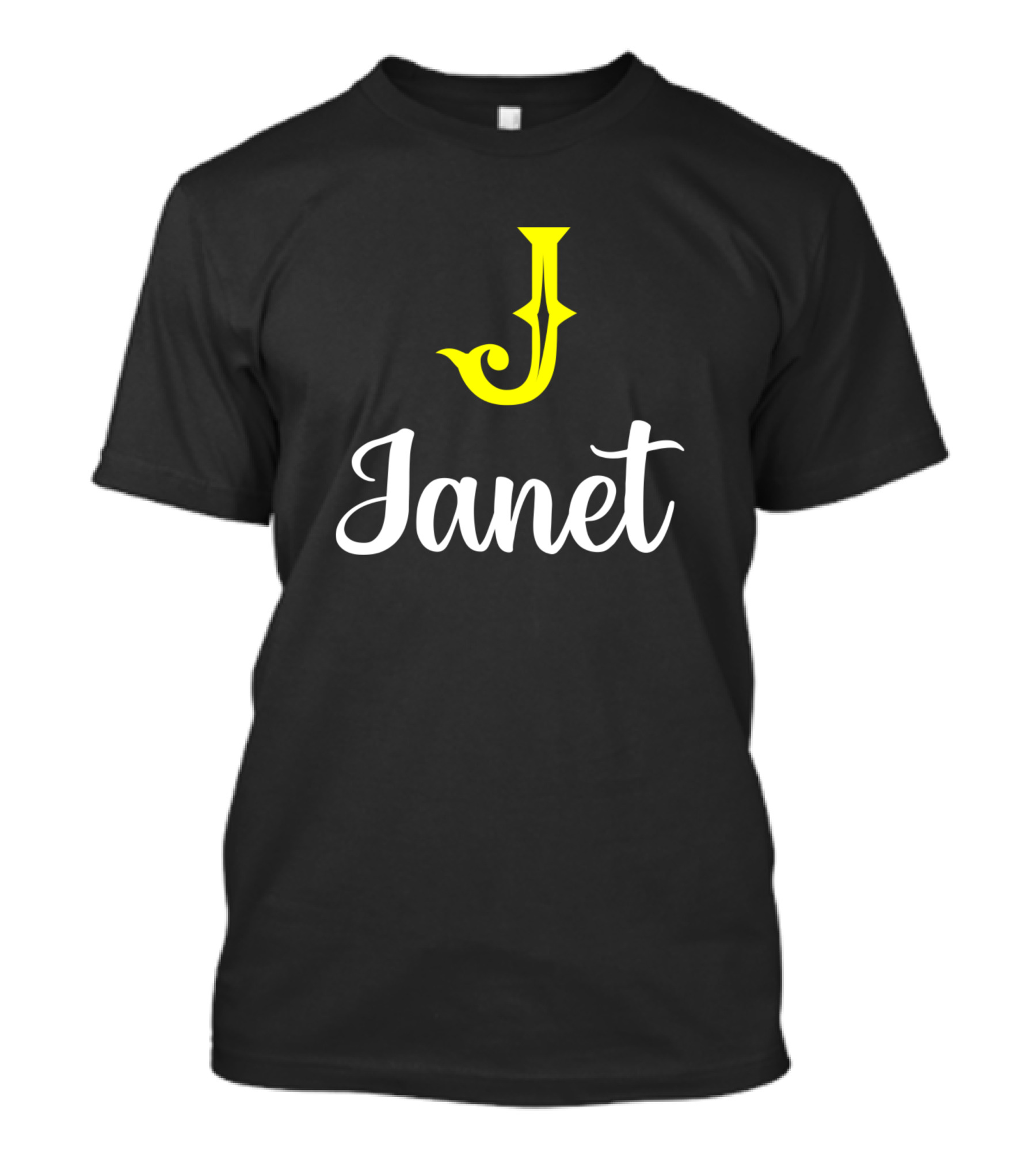 Janet J Initial Stylistic T-Shirt