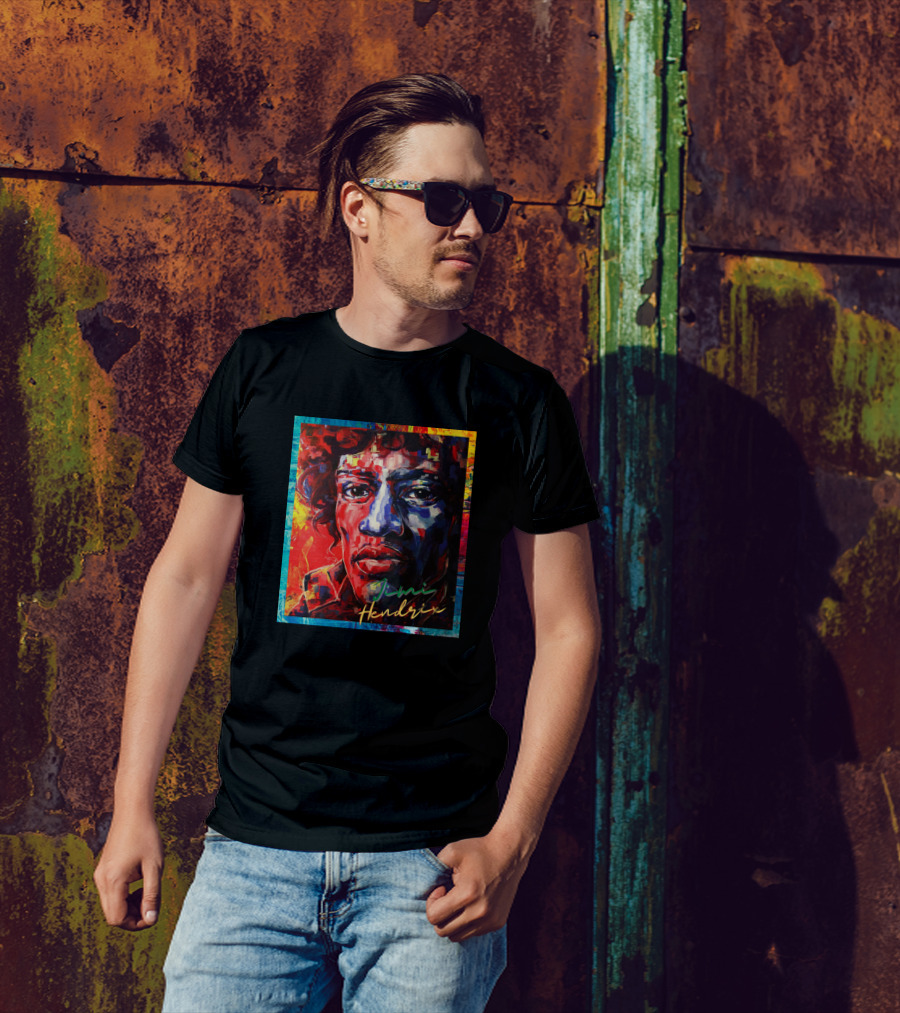 Jimi Hendrix Signature Colorful T-Shirt