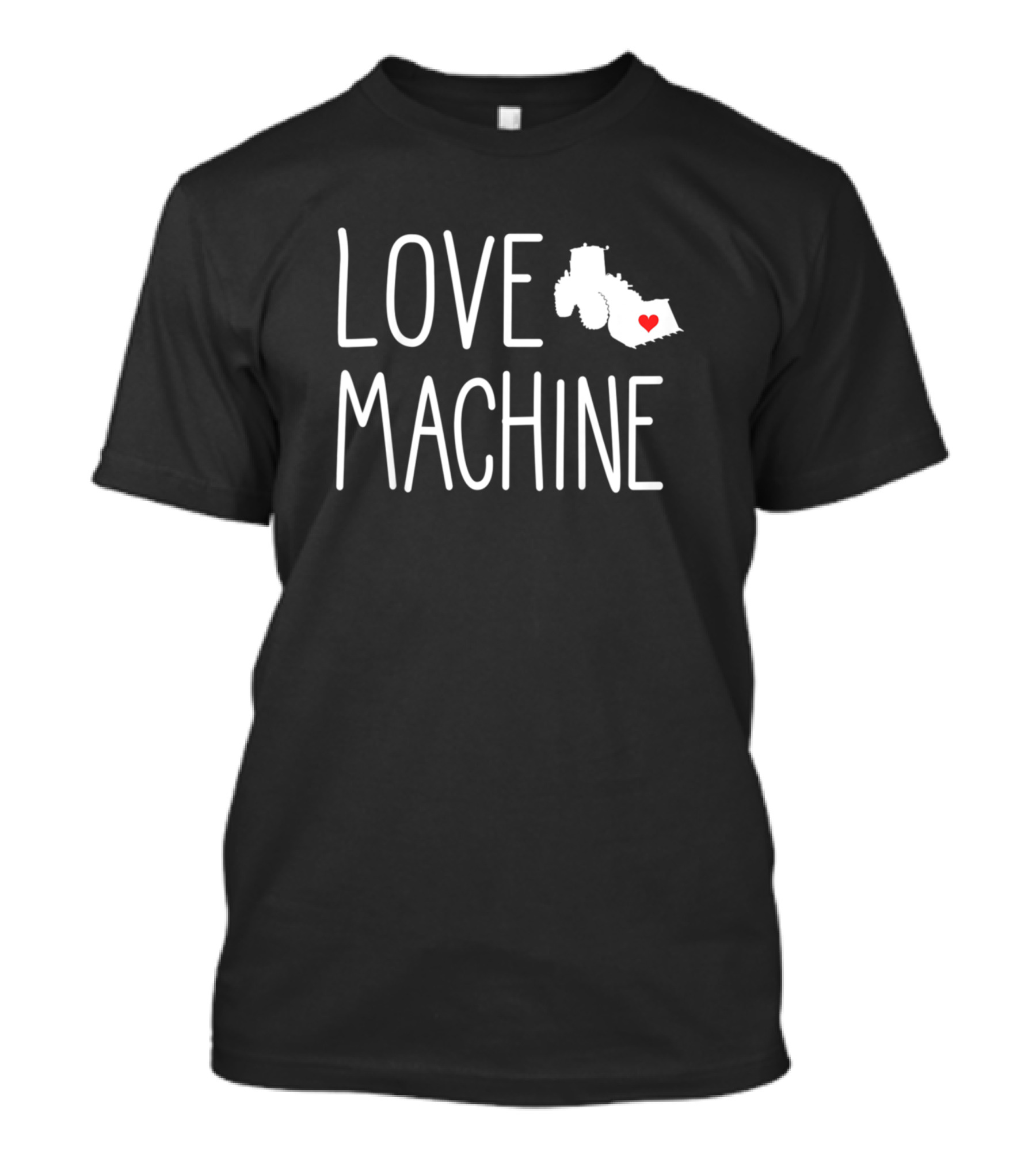 Love Machine Valentine Day Construction Truck Kids T-Shirt
