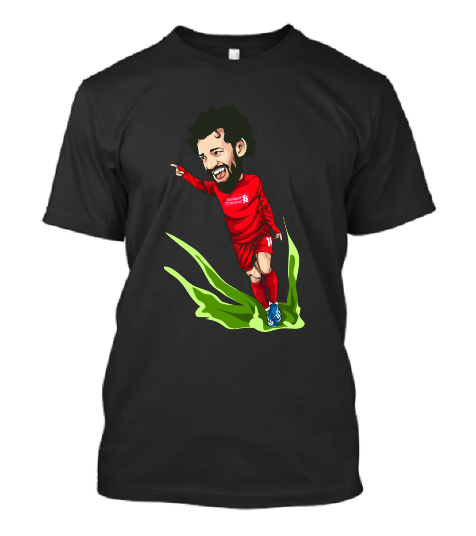 M Salah Liverpool Football Celebration Cartoon T-Shirt