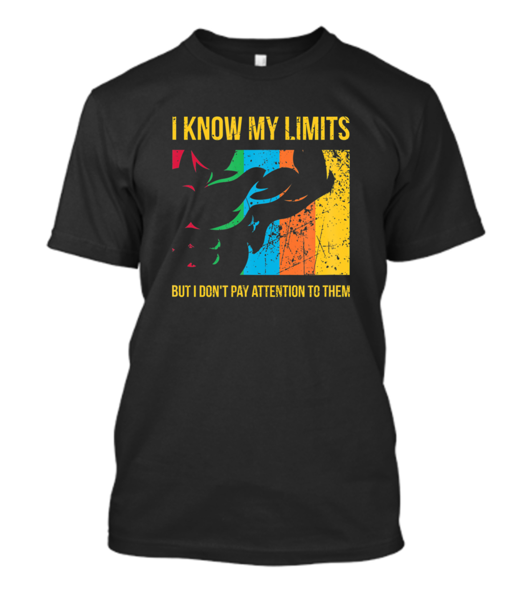 I Know My Limits But I Don't Pay Attention Muscle Growth Bodybuilder T-Shirt