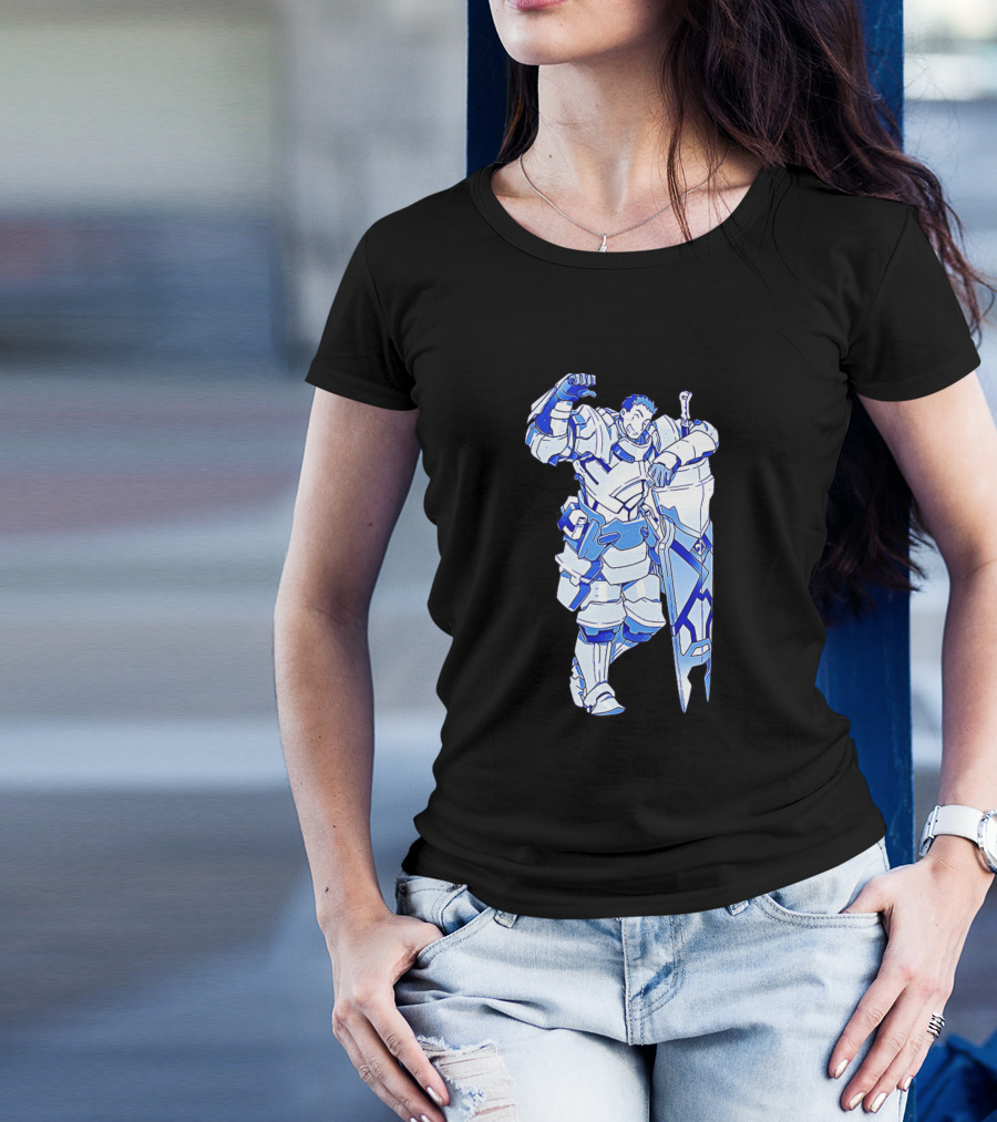 Naotsugu Character Armor Pose With Sword And Shield T-Shirt
