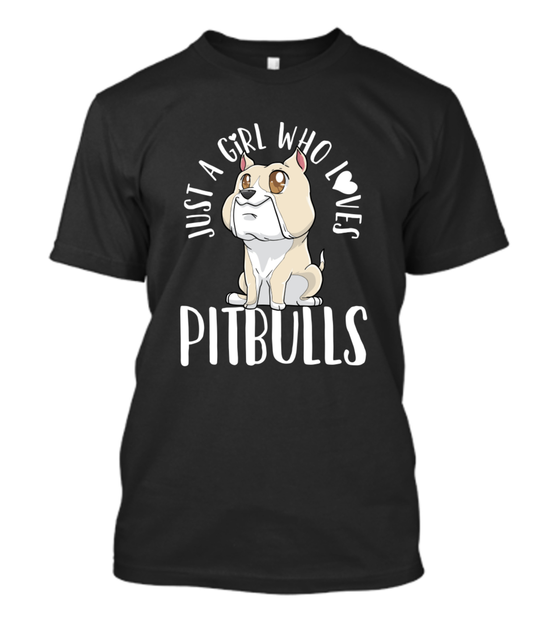Just A Girl Who Loves Pitbulls Kawaii T-Shirt