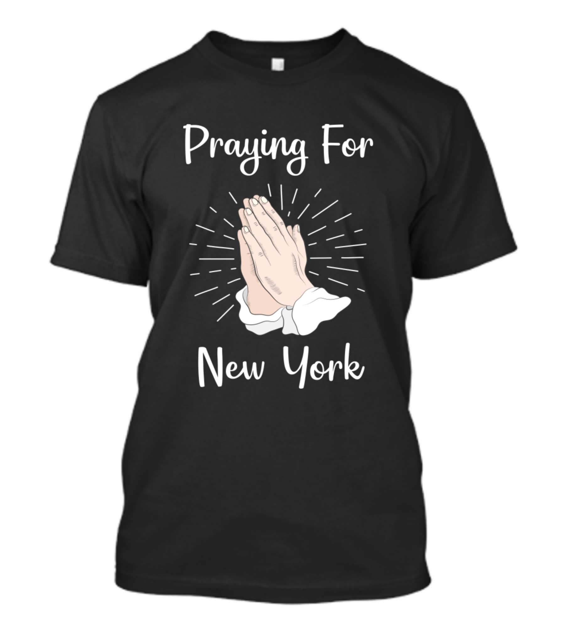 Praying For New York Hands T-Shirt