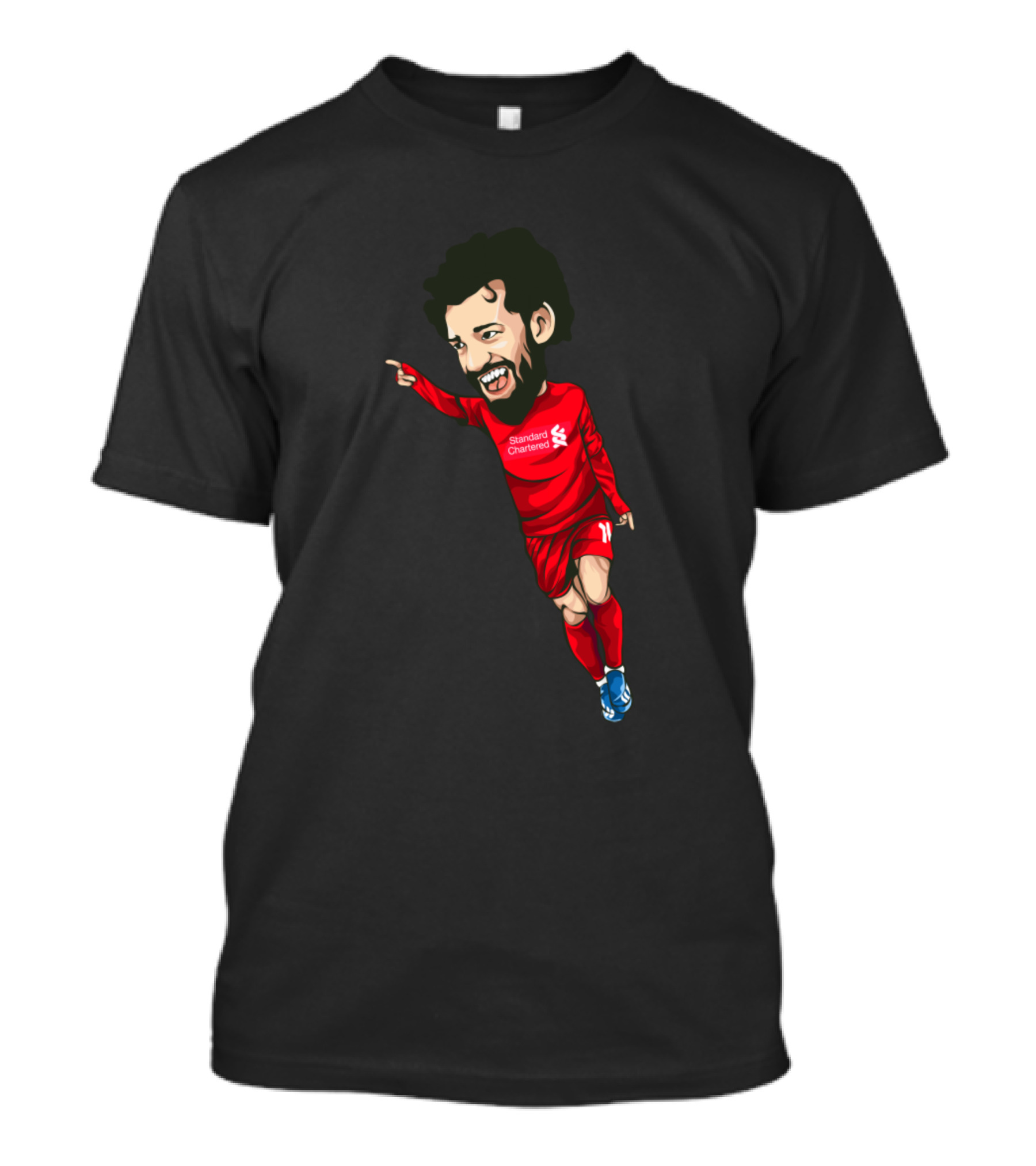 Salah Liverpool FC Standard Chartered Red Kit Number 11 T-Shirt
