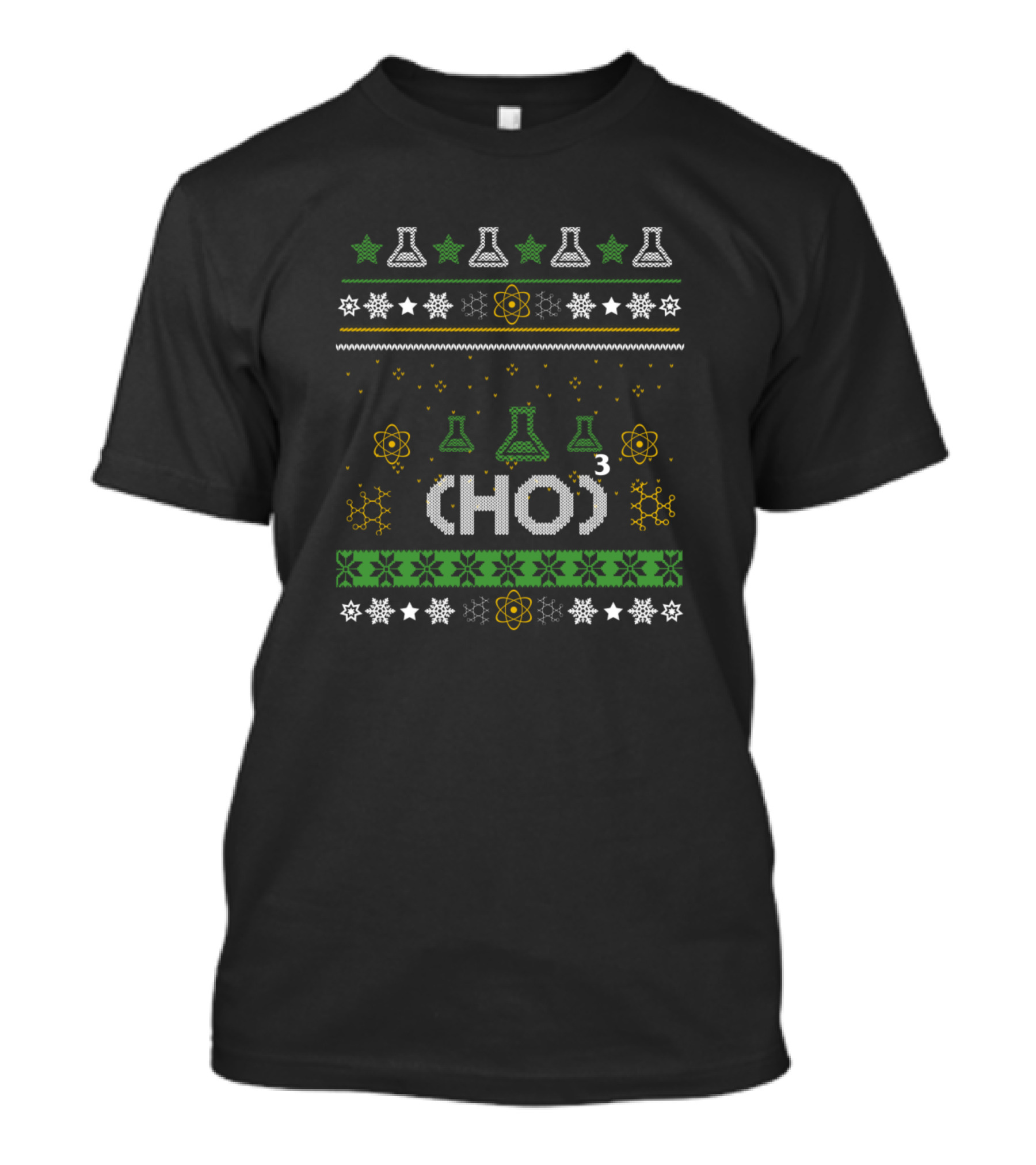 Ho Ho Ho Funny Merry Christmas Mathmas Math Chemistry Ugly T-Shirt