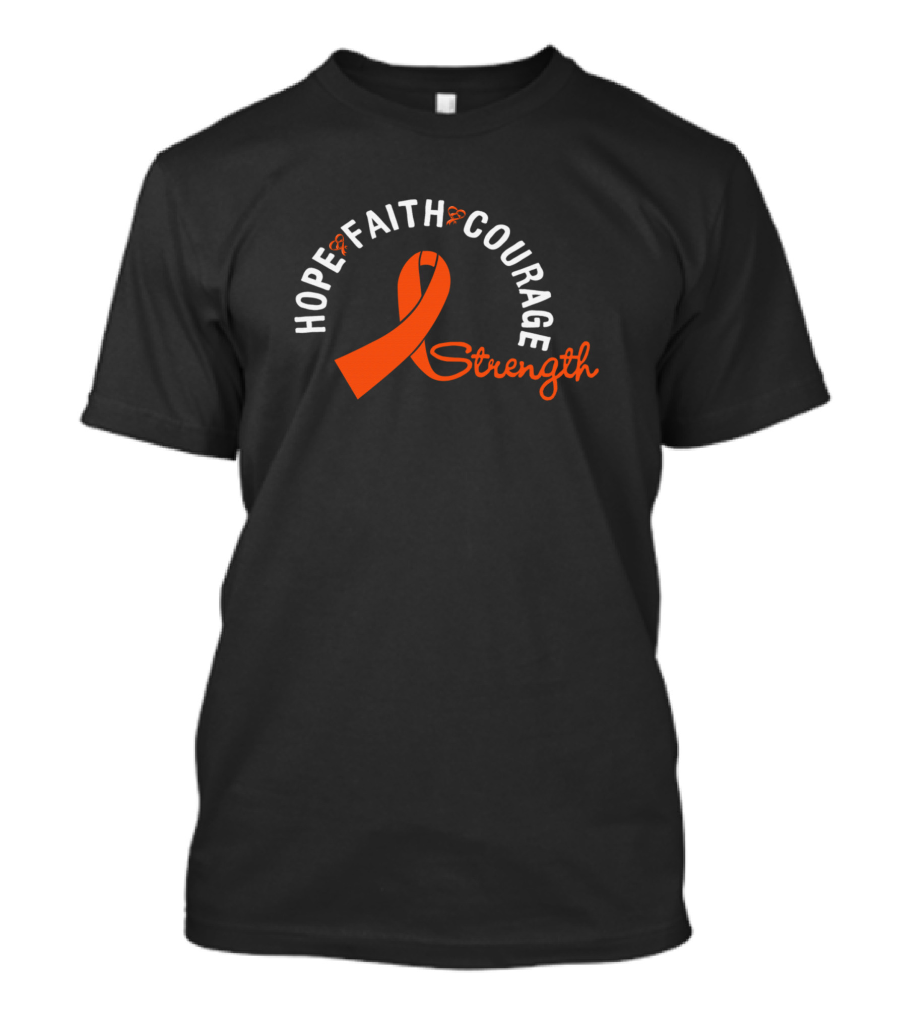 Hope Faith Courage Strength CHD Awareness Orange T-Shirt