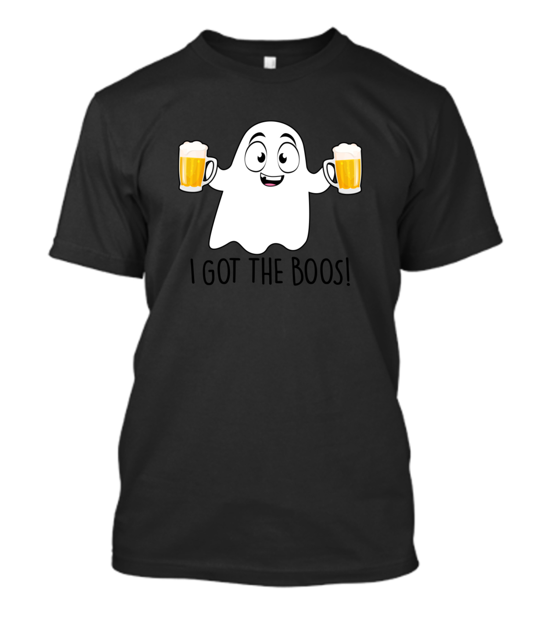 I Got The Boos Ghost Holding Beer Mugs Halloween T-Shirt