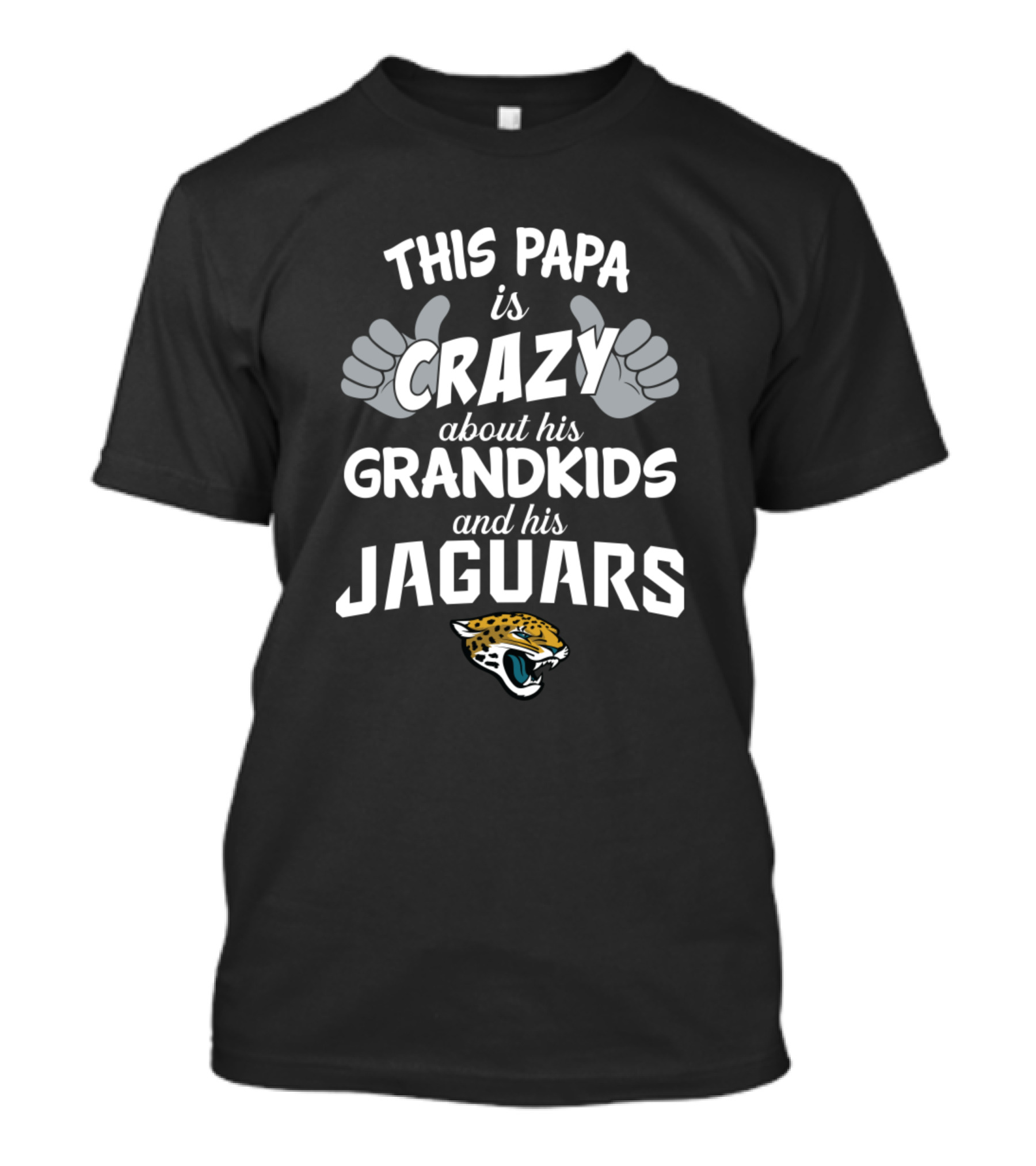 This Papa Is Crazy About His Grandkids And His Jaguars T-Shirt