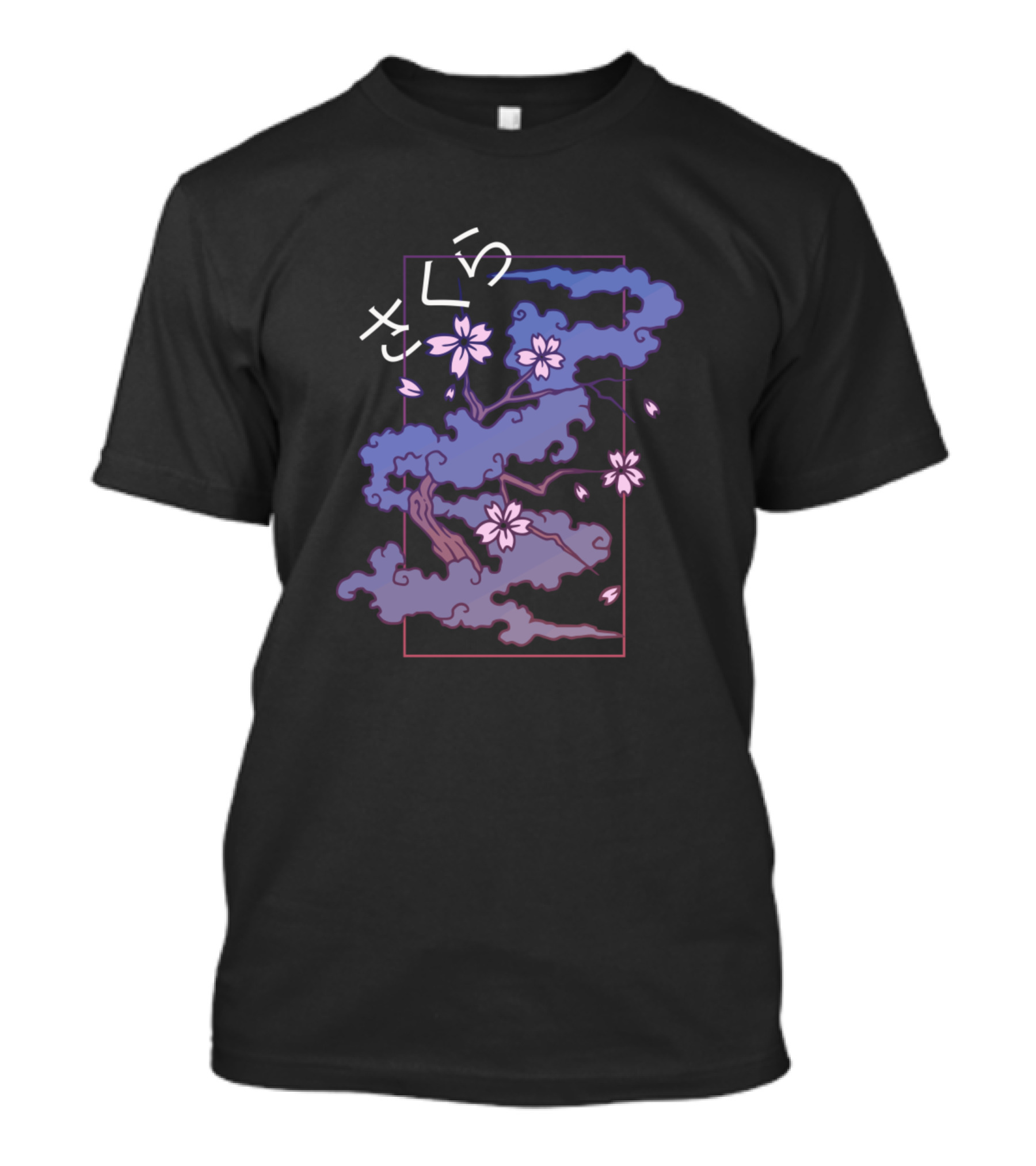 Japanese Sakura Flowers Vaporwave Aesthetic Soft T-Shirt