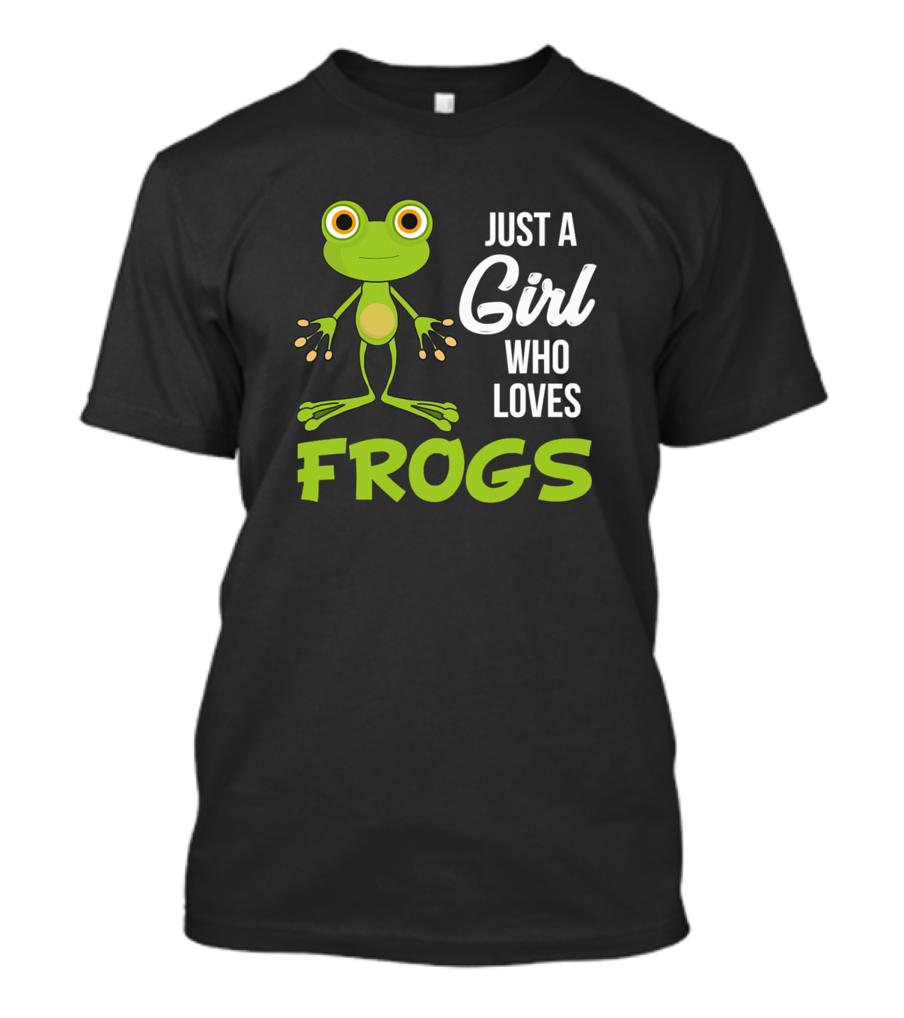 Just A Girl Who Loves Frogs Cute Green Frog Fun T-Shirt