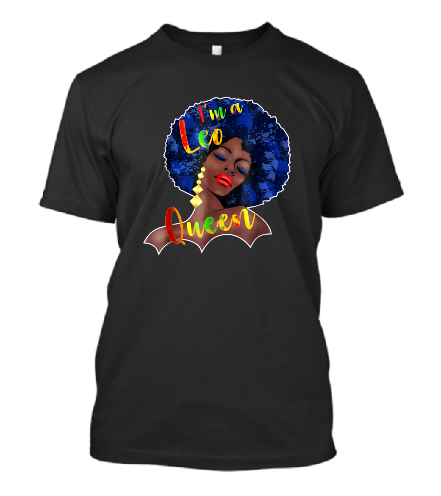 I'm A Leo Queen Afro Astrology Birthday T-Shirt