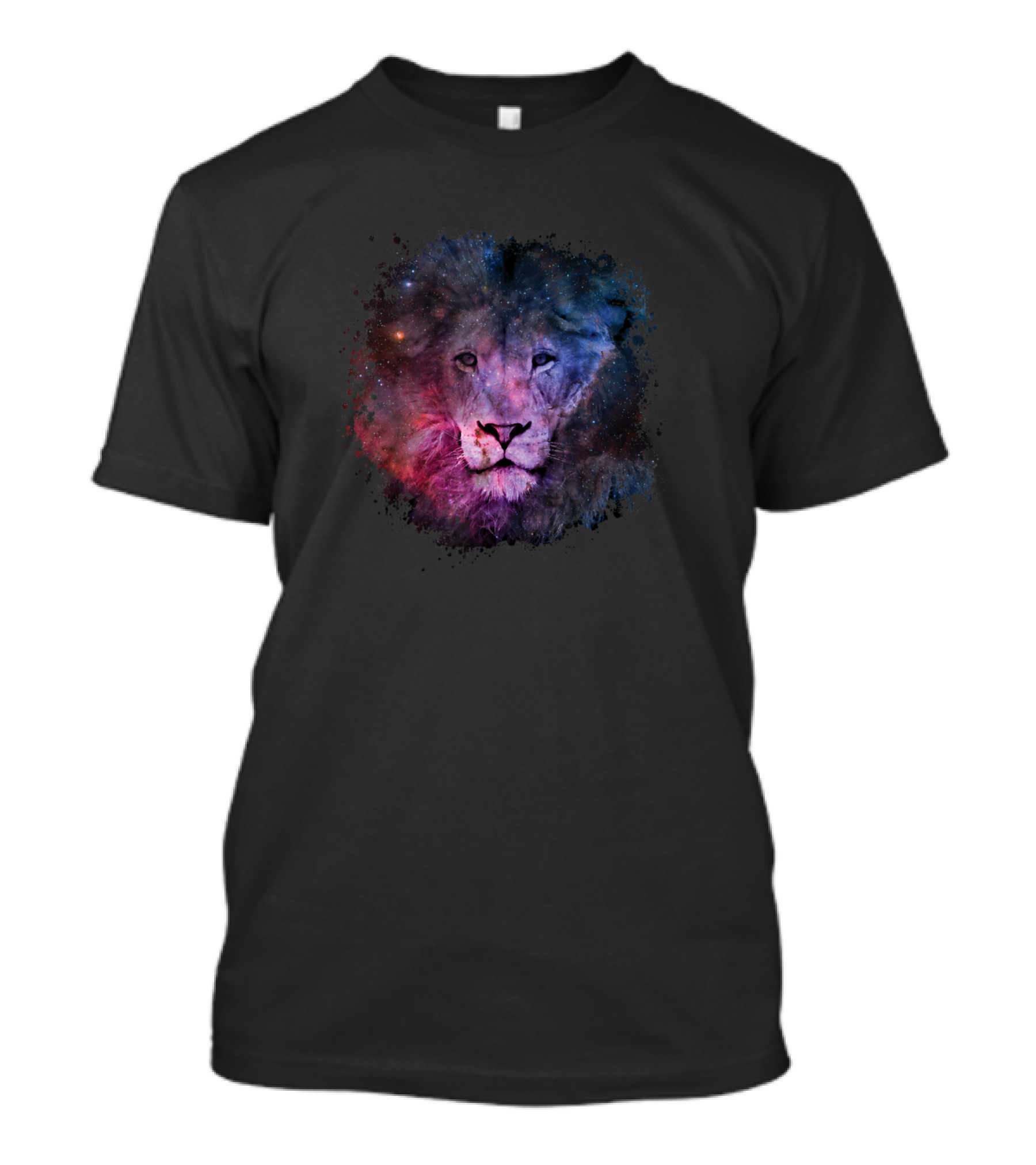 Lion Leo Watercolor Nebula Space Astrology T-Shirt